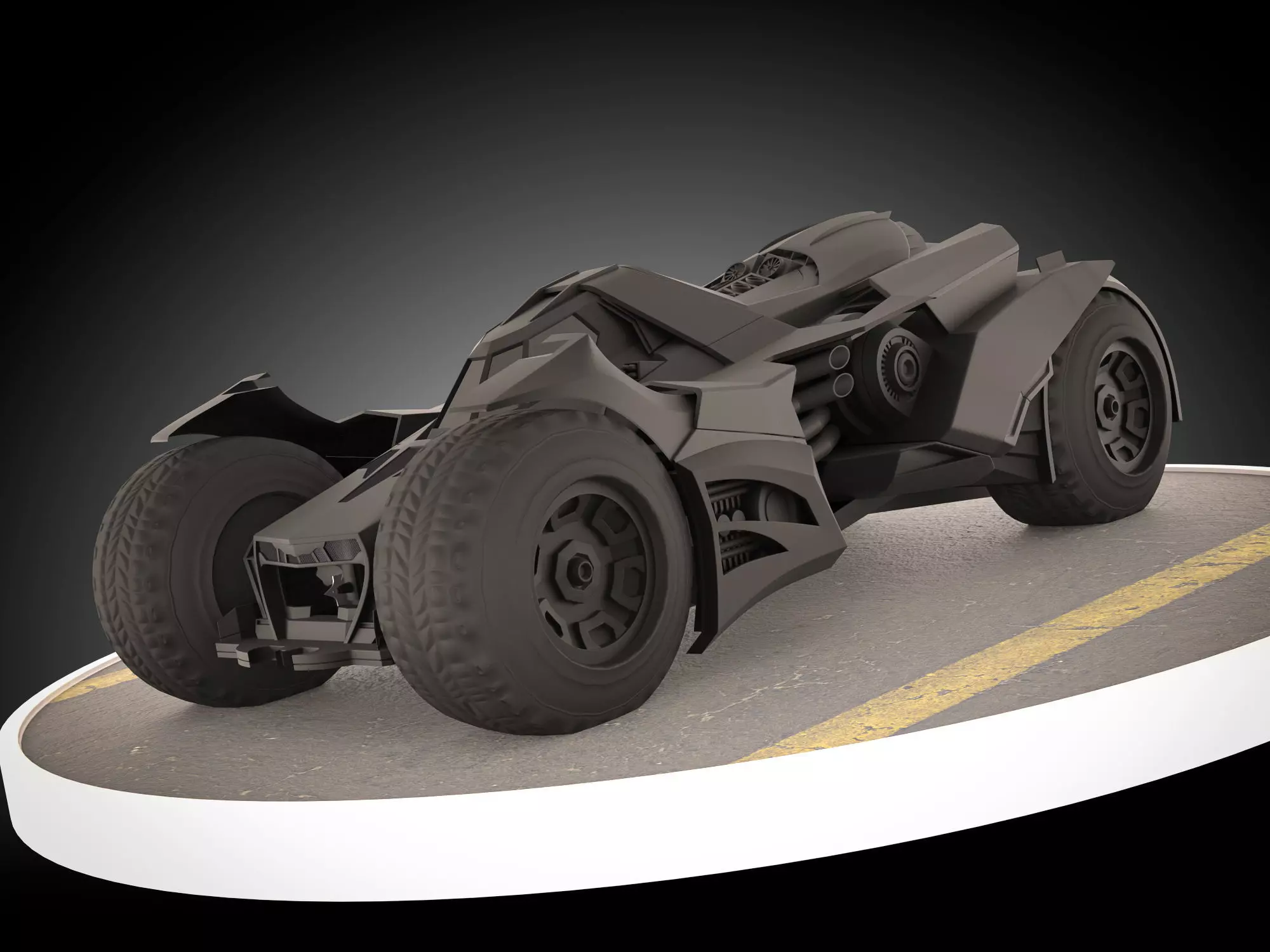 Batmobile Tumbler Armored Vehicle Low-poly 3D model