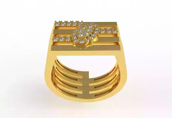 Oval Shape Head Diamond Fancy Ring