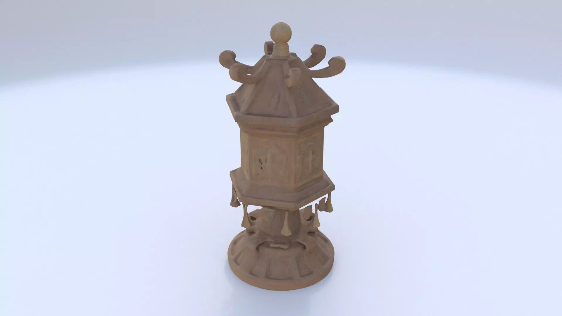 Prayer Wheel 3D model_0