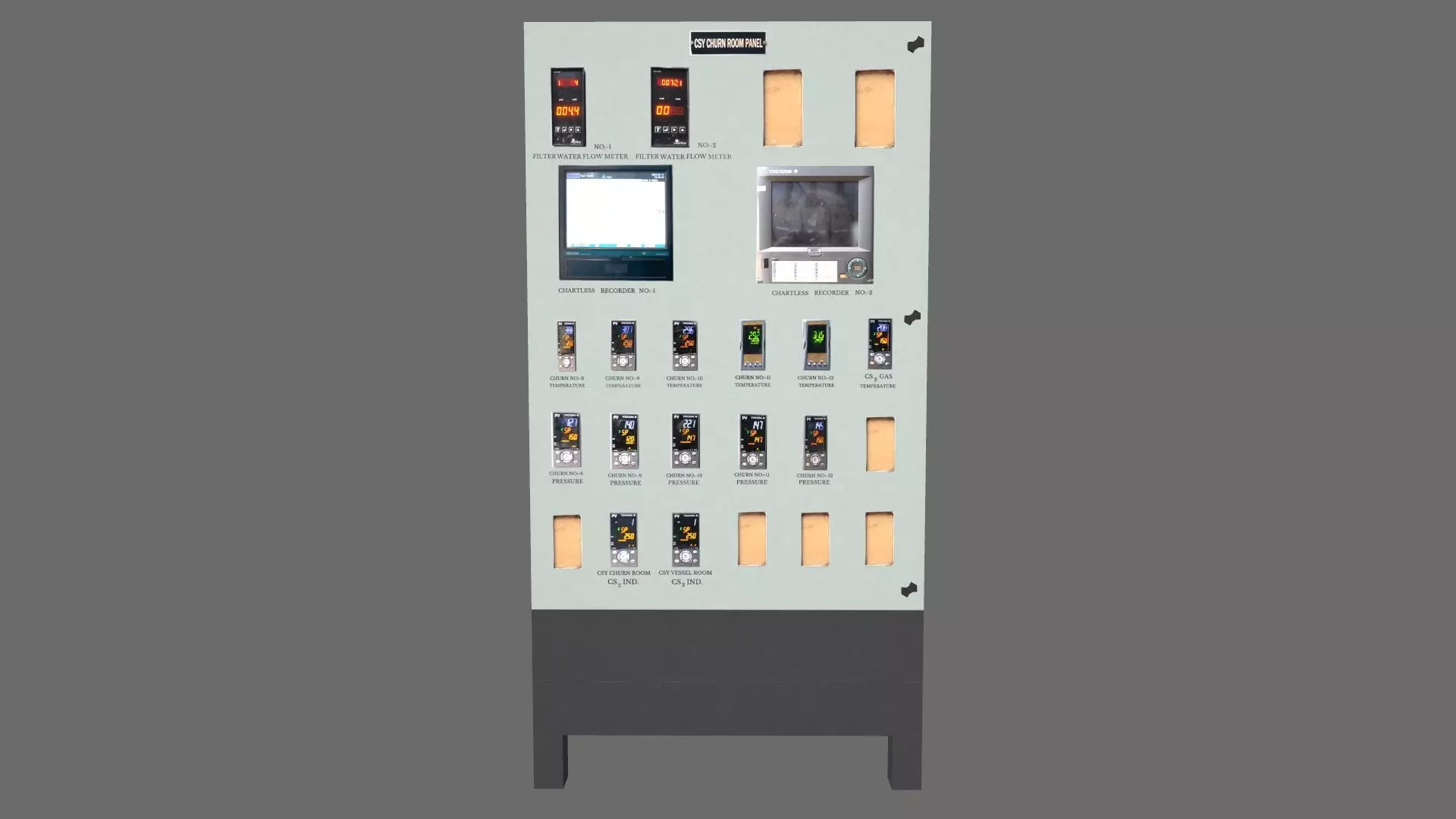 Water Flow Control Meter Low-poly 3D model_0