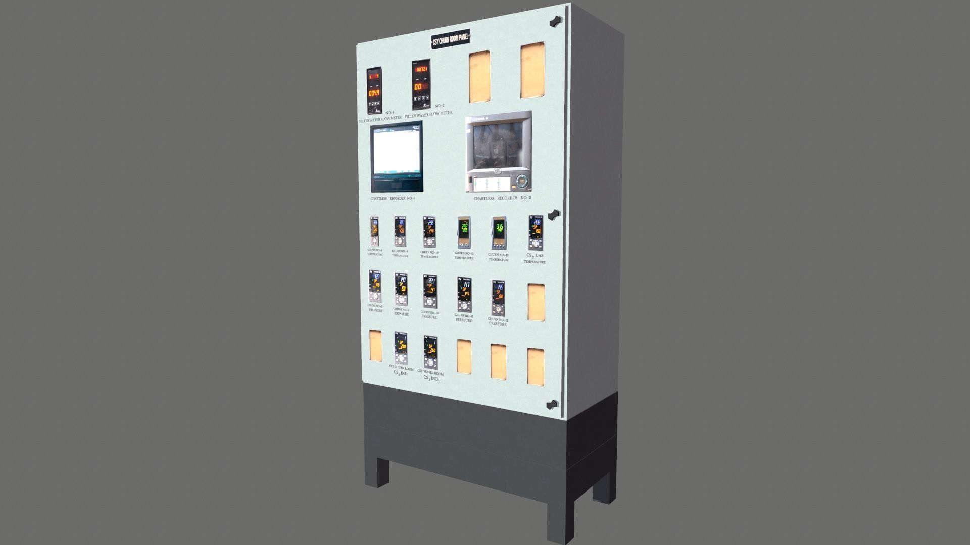 Water Flow Control Meter Low-poly 3D model_2