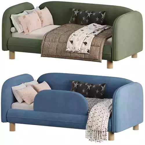 Childrens bed Debbie 1 80 Velvet Blue