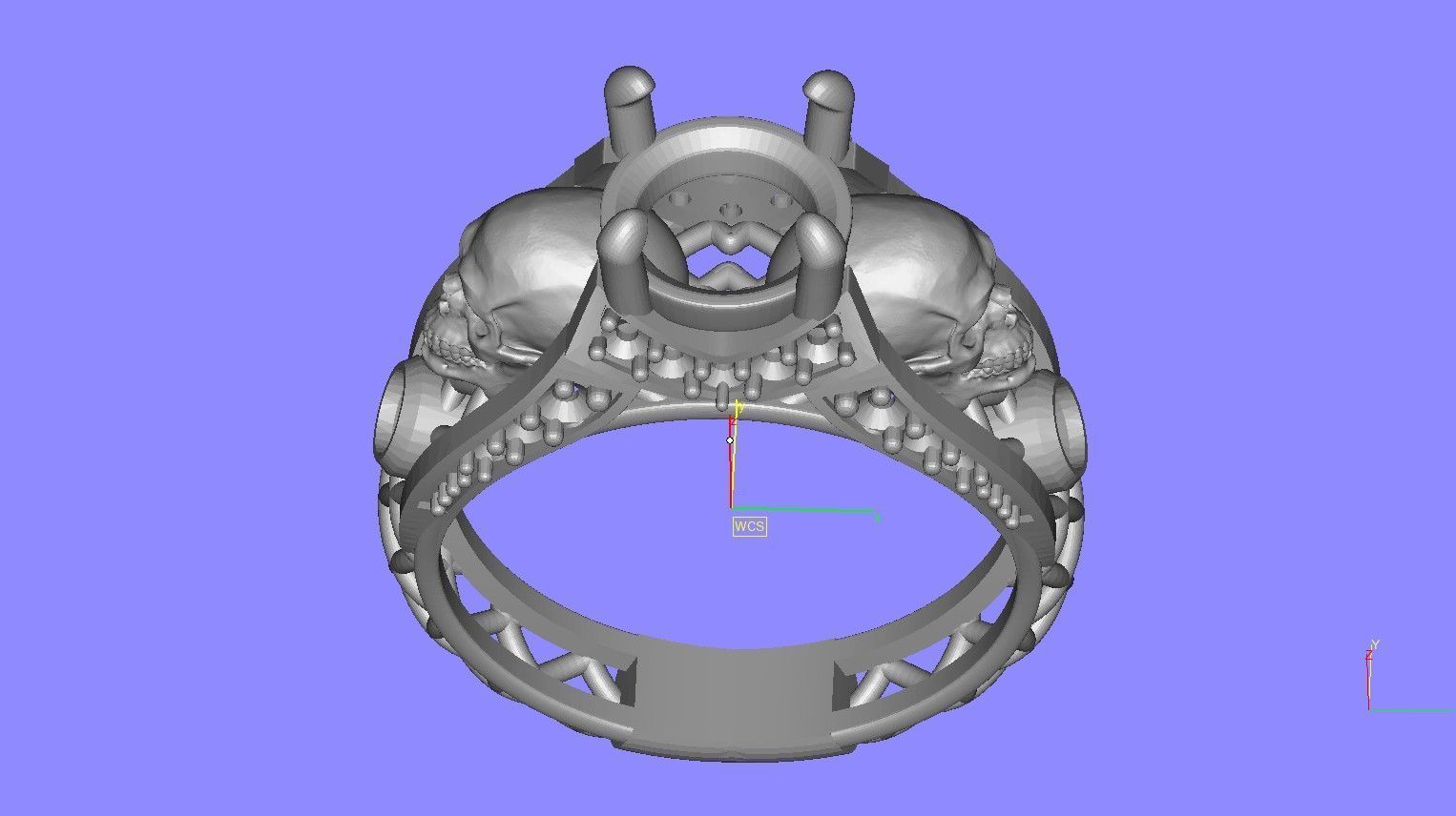 Skull Wedding Ring 3D print model_34