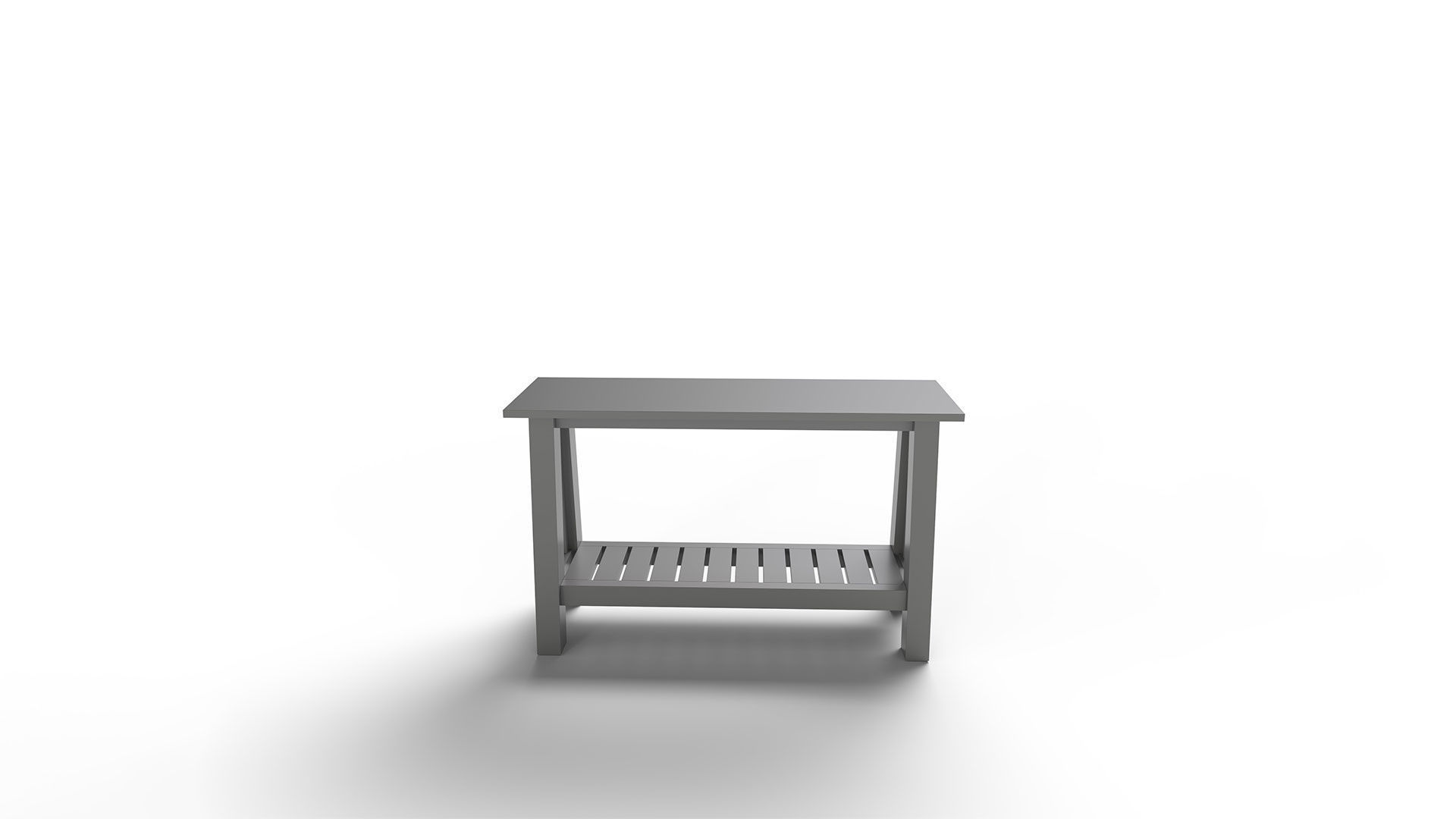 Boothbay Solid Wood Console Table 3D model_9