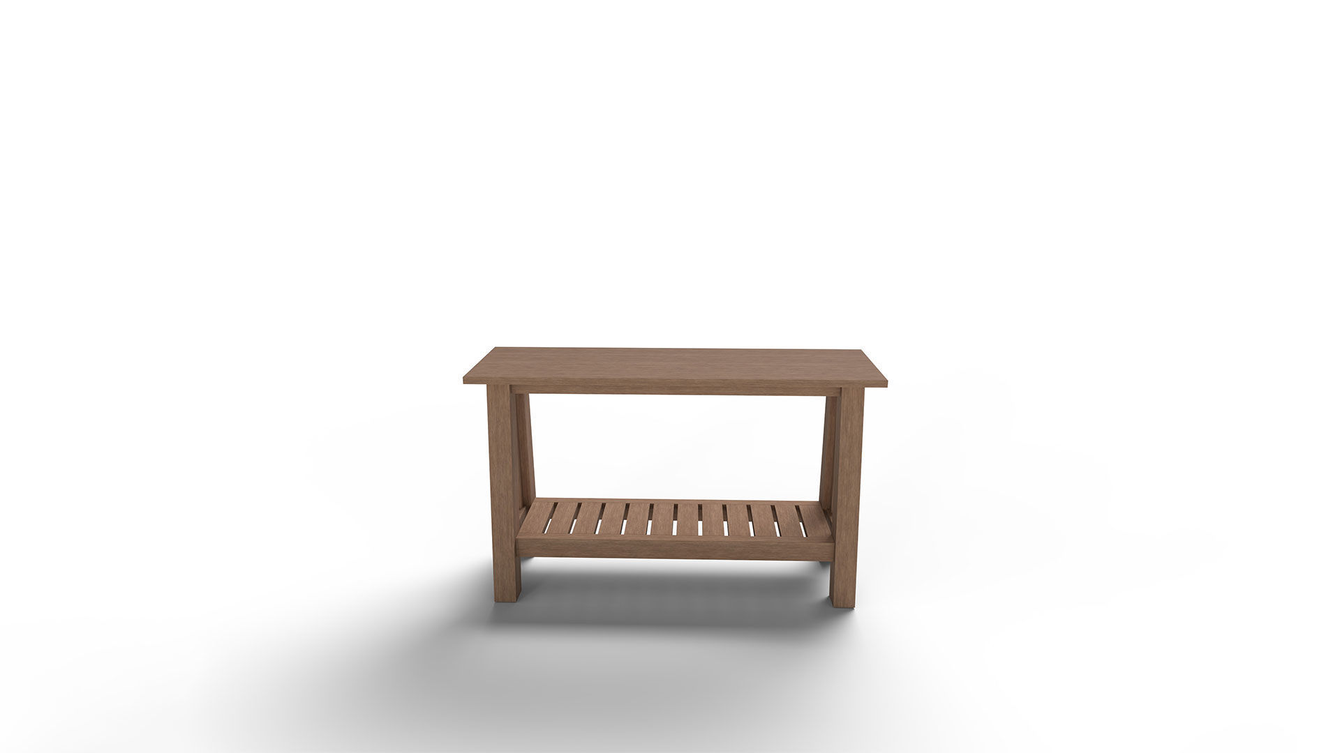 Boothbay Solid Wood Console Table 3D model_8