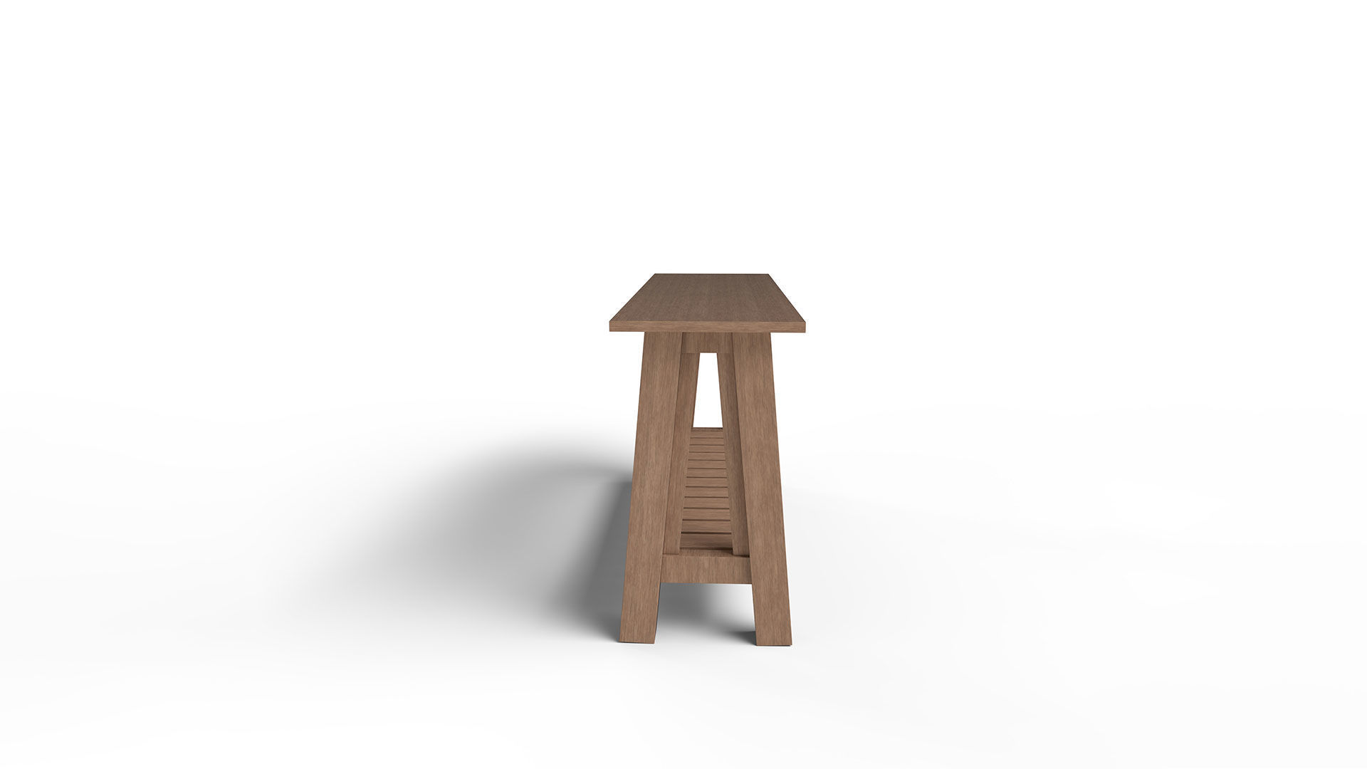 Boothbay Solid Wood Console Table 3D model_6