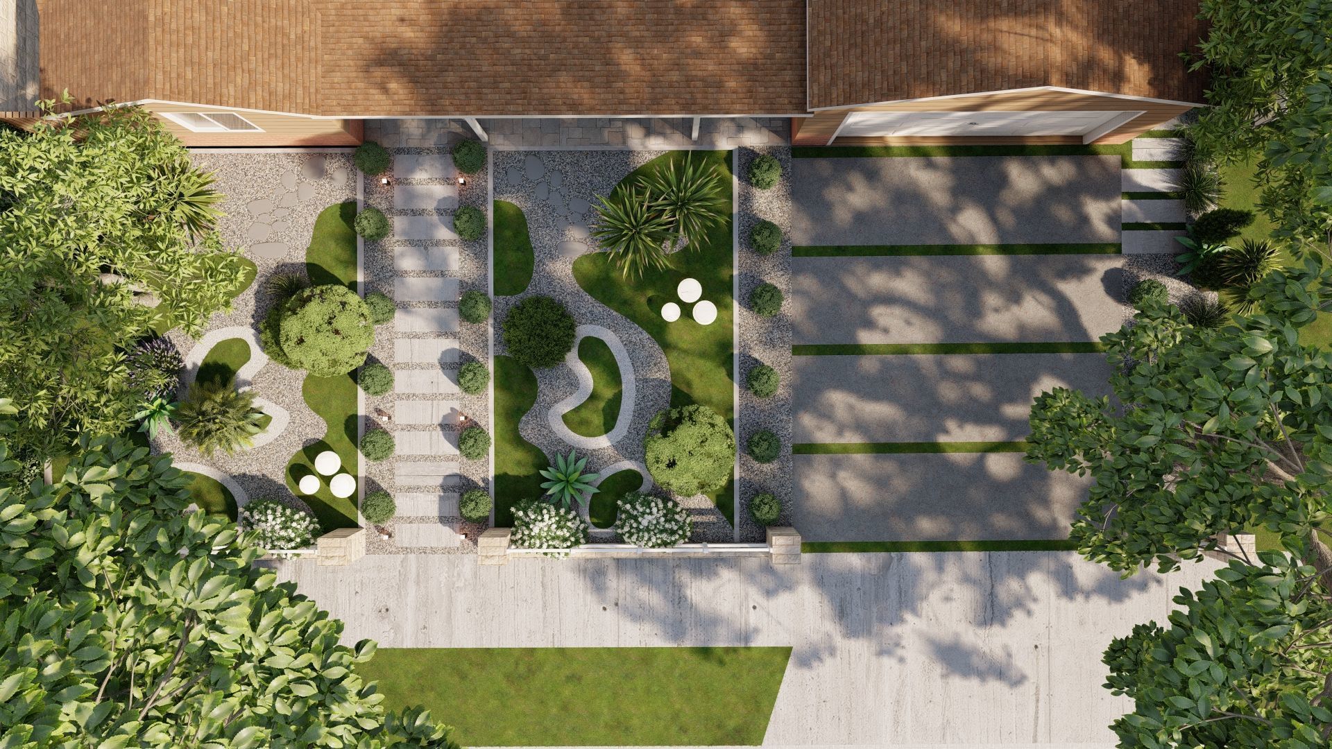 D Exterior Scene 3D model design garden and landscape  3D model_9