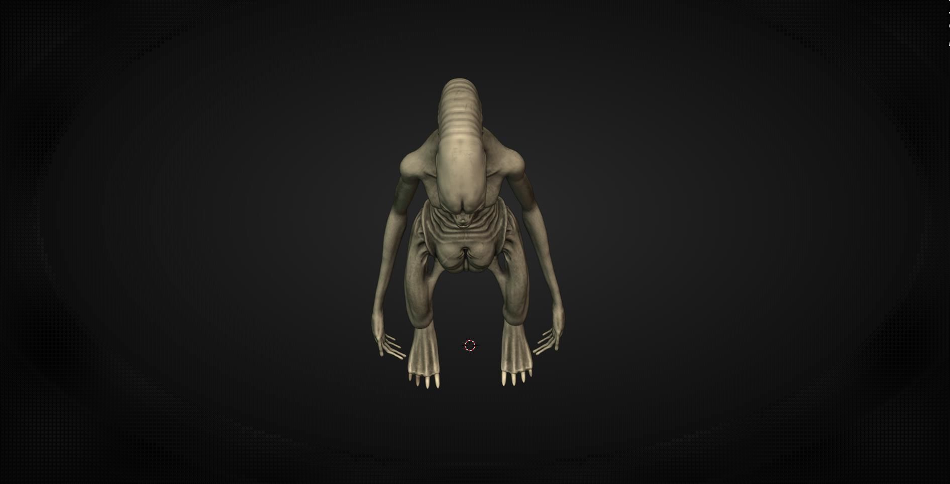 Alien Newborn 3D model_10