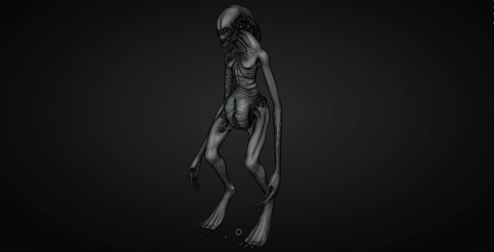 Alien Newborn 3D model_12