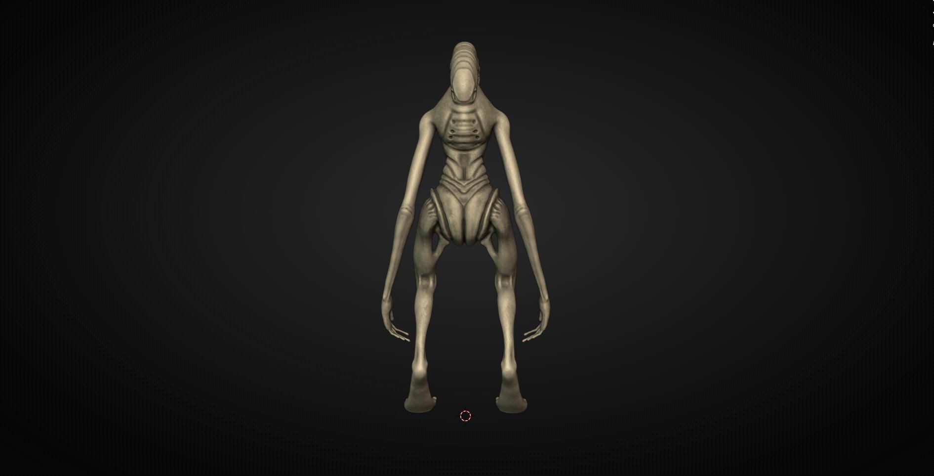 Alien Newborn 3D model_8