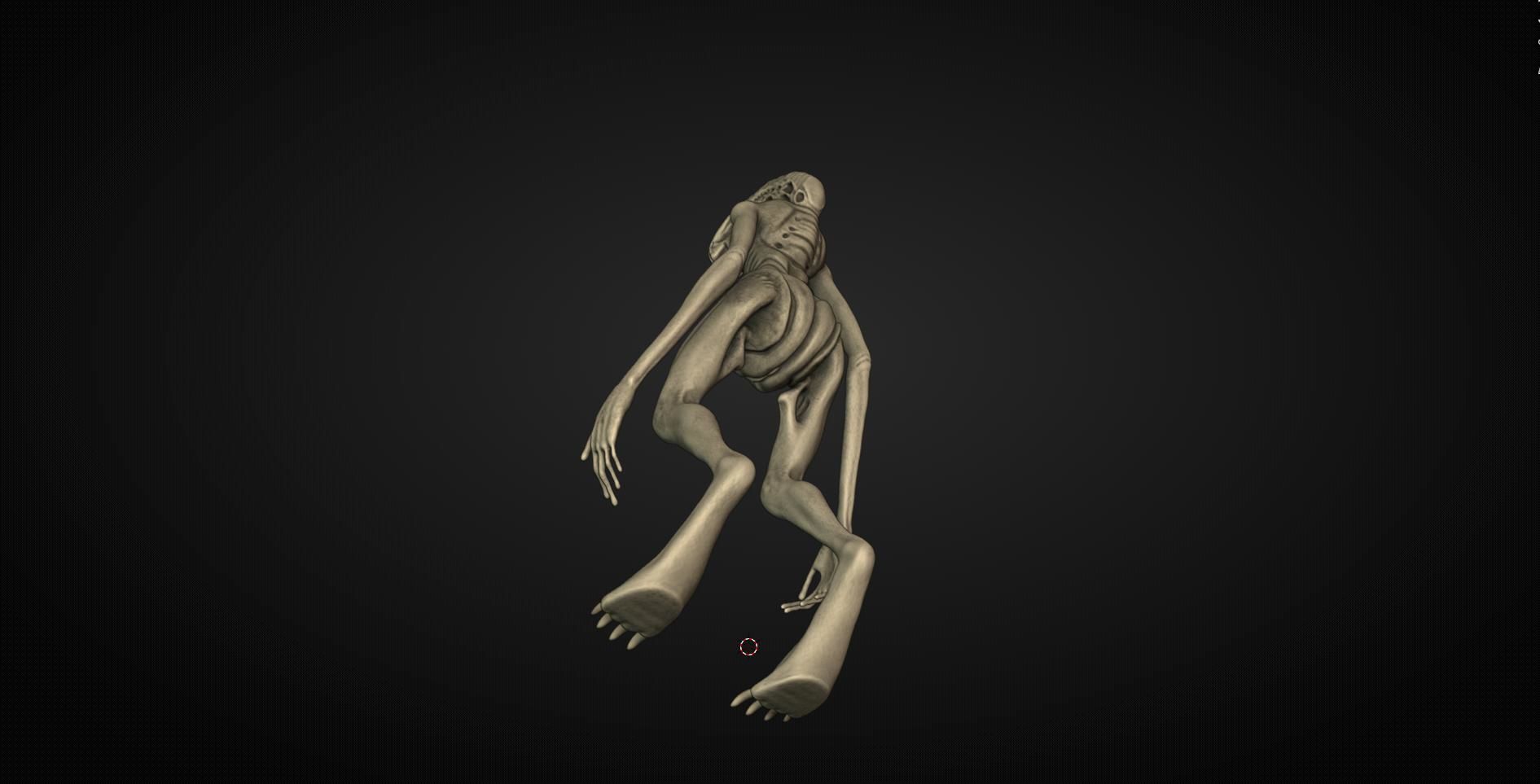 Alien Newborn 3D model_9