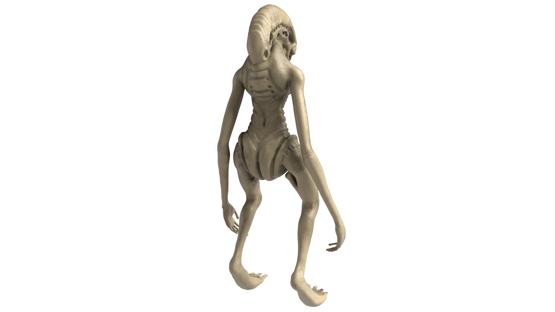 Alien Newborn 3D model_3