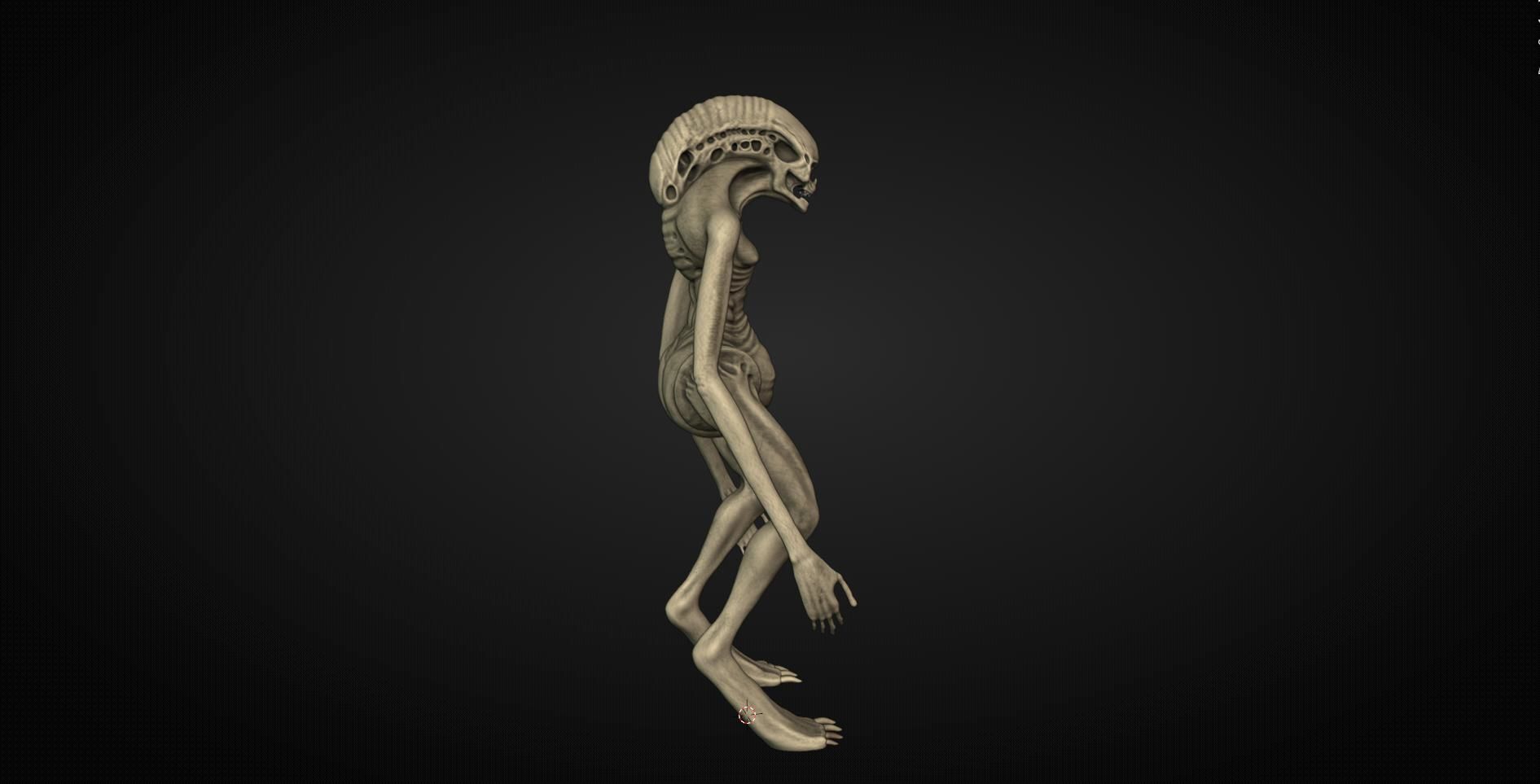 Alien Newborn 3D model_11