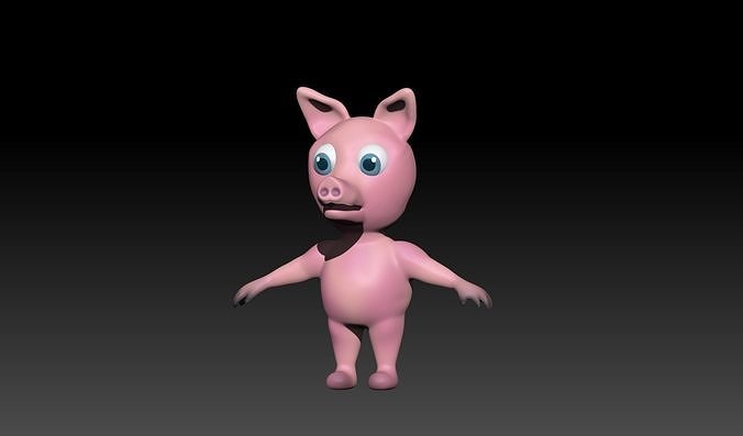 Pig mini cute 3D model