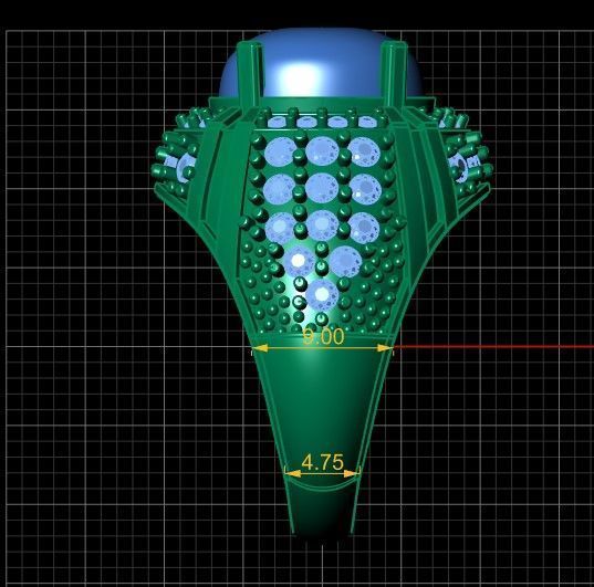 HIP HOP RED RUBY  RING 3D PRINTABLE MODEL  3D print model_5