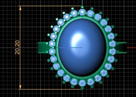 PRECIOUS PEARL RING 3D PRINTABLE MODEL  3D print model_4