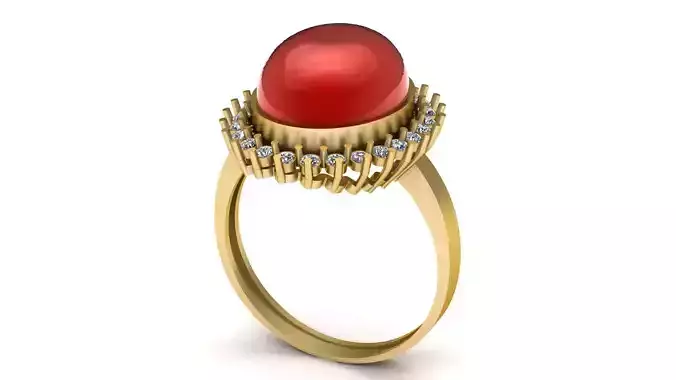 PRECIOUS PEARL RING 3D PRINTABLE MODEL  3D print model