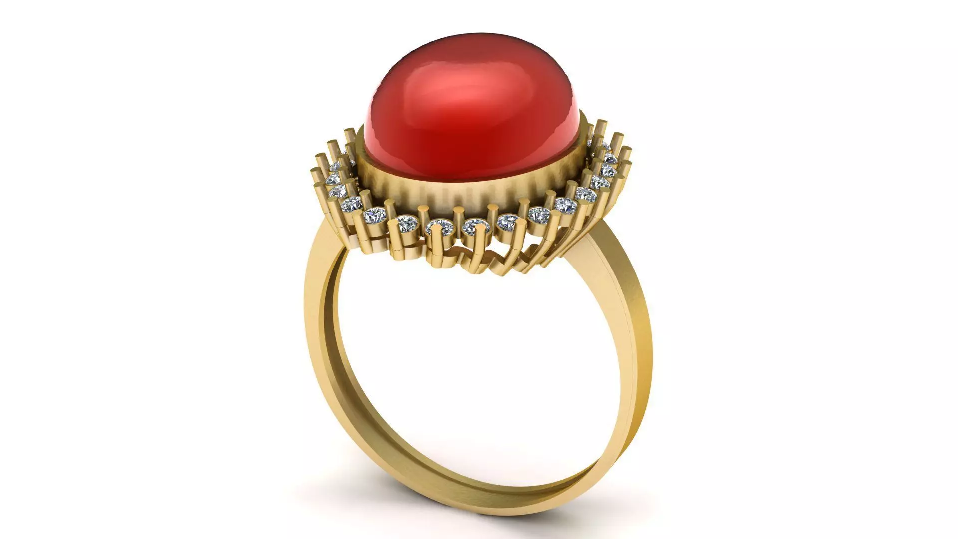 PRECIOUS PEARL RING 3D PRINTABLE MODEL  3D print model_0