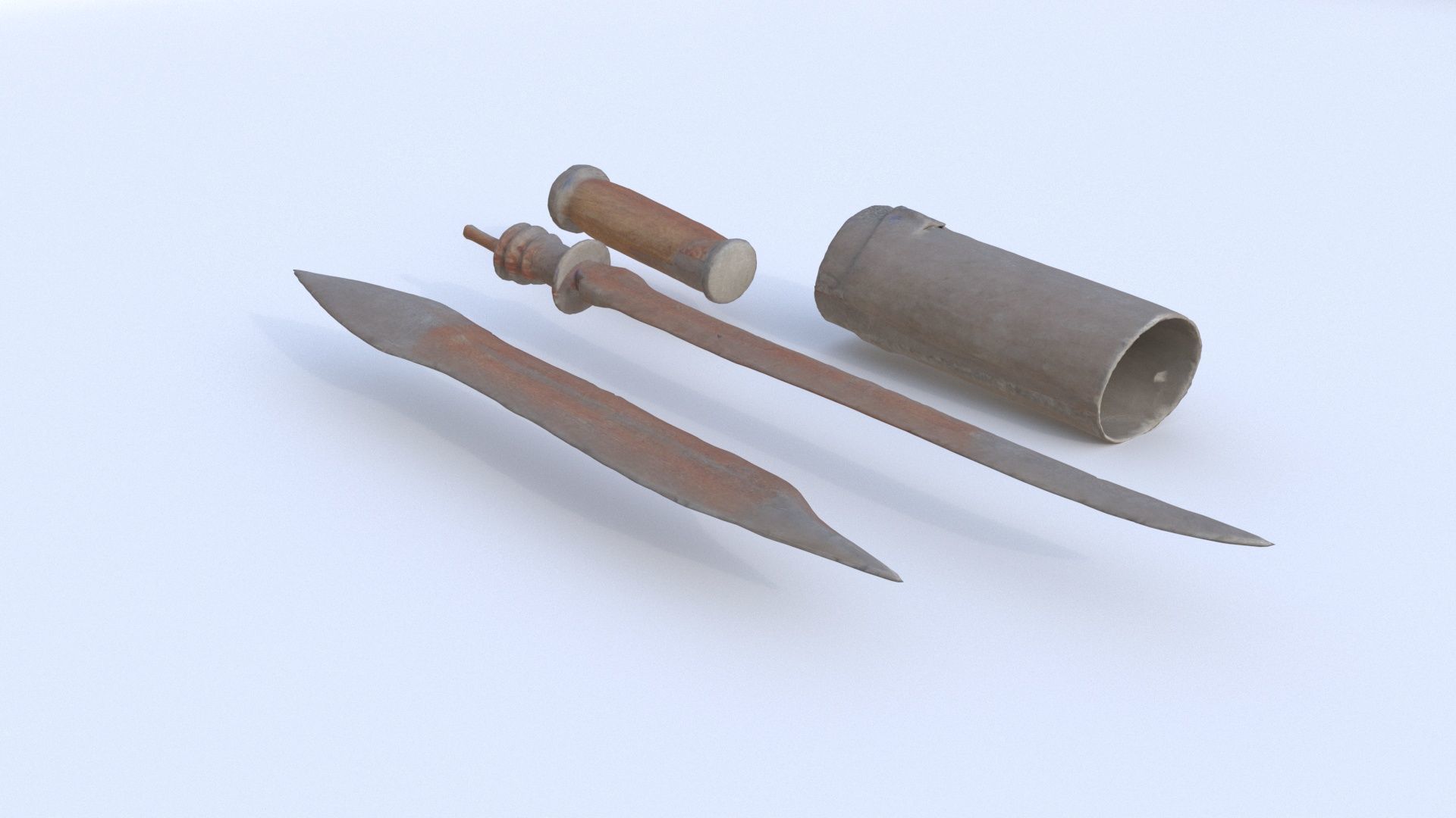 Chisel Set 3D model_2