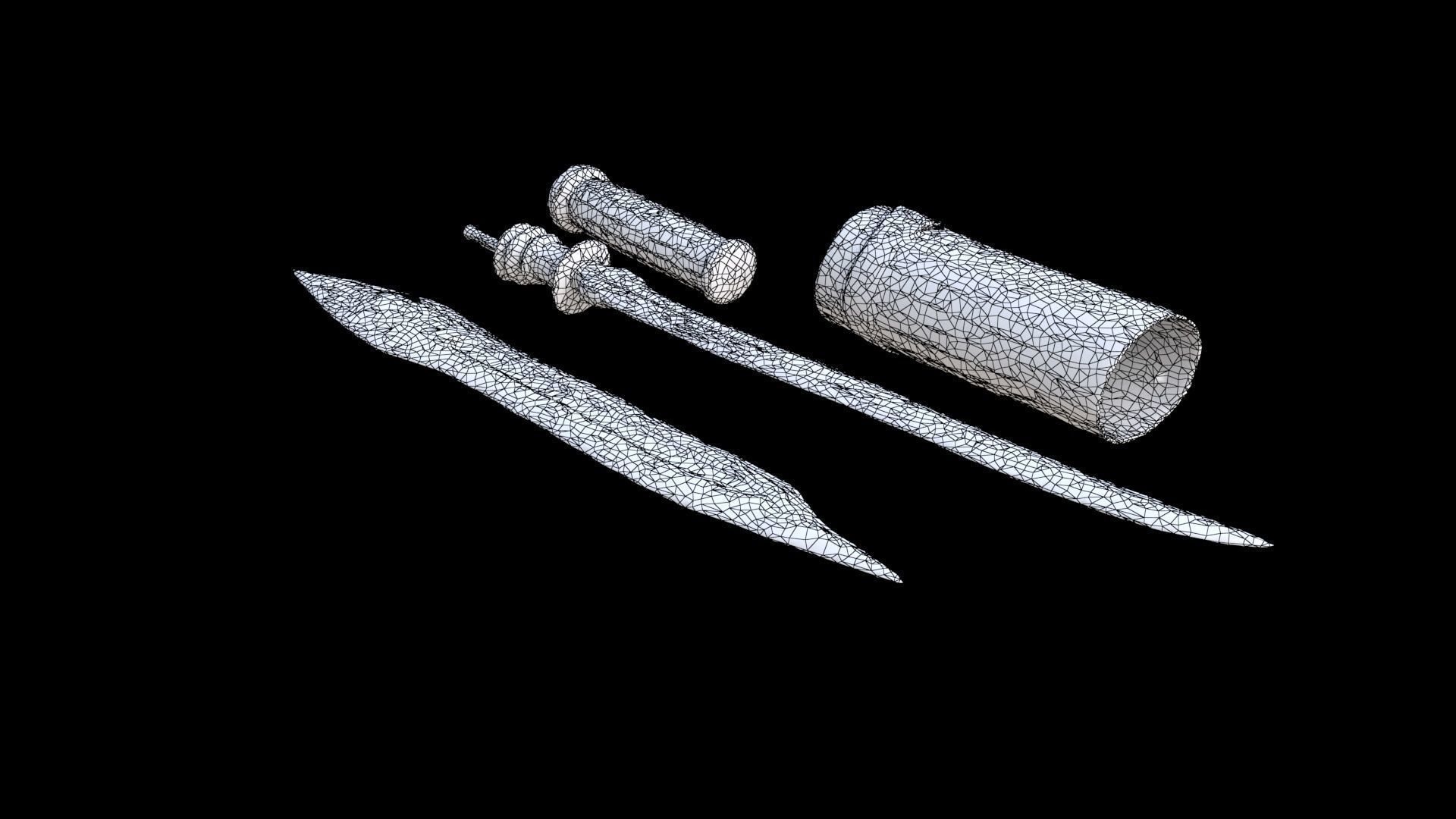 Chisel Set 3D model_7