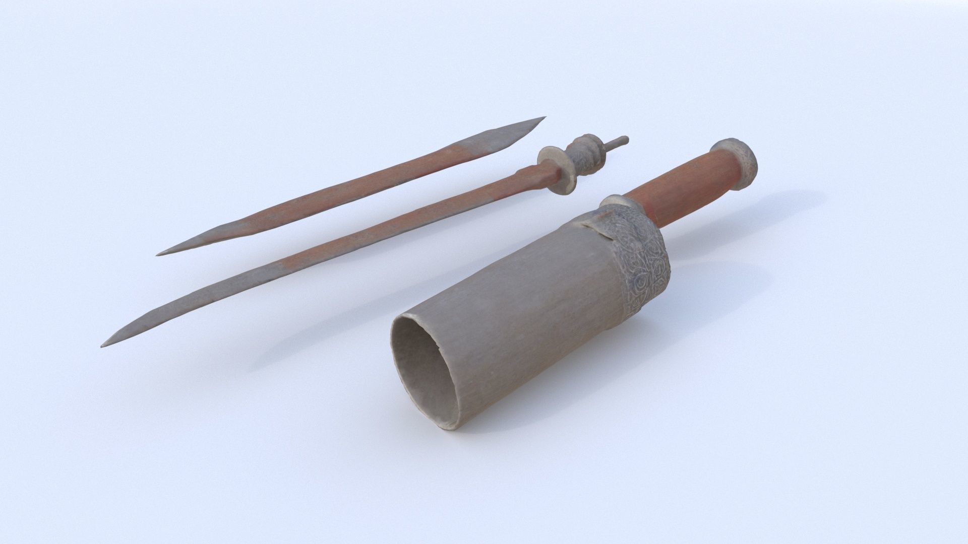 Chisel Set 3D model_4