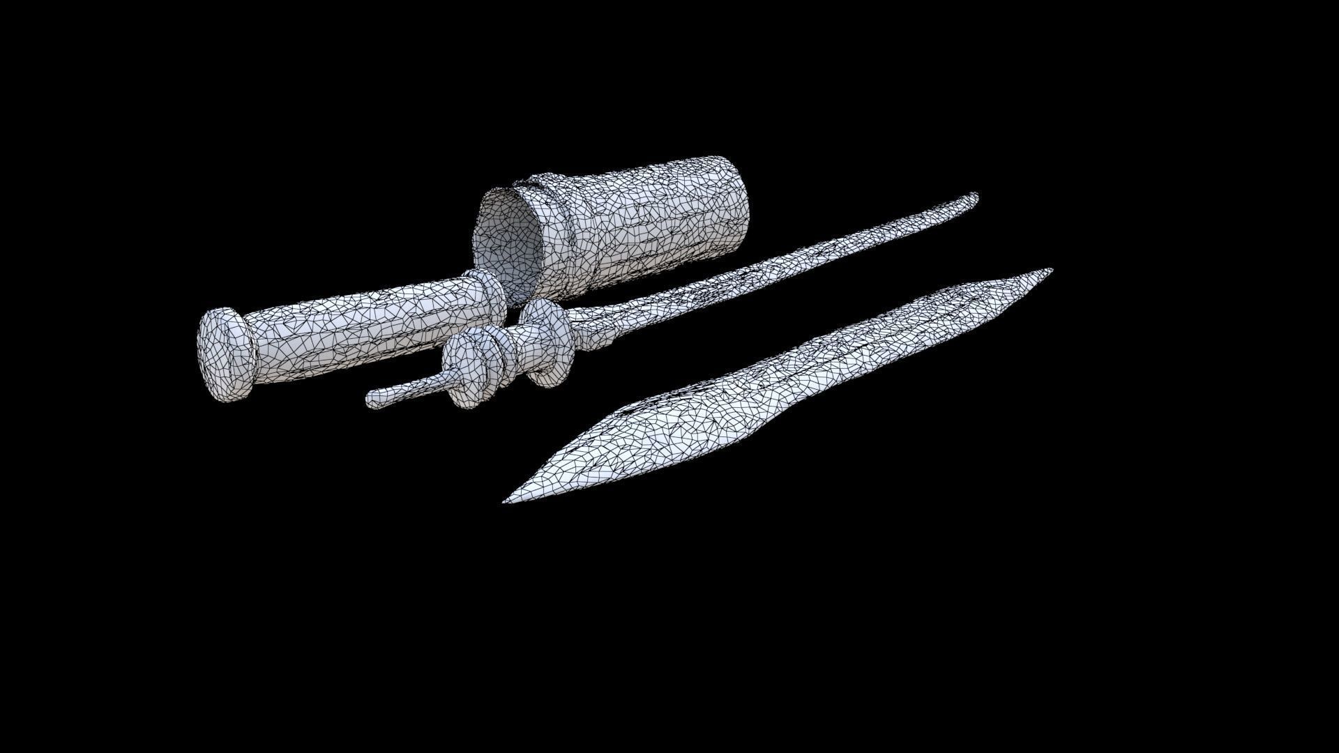 Chisel Set 3D model_6