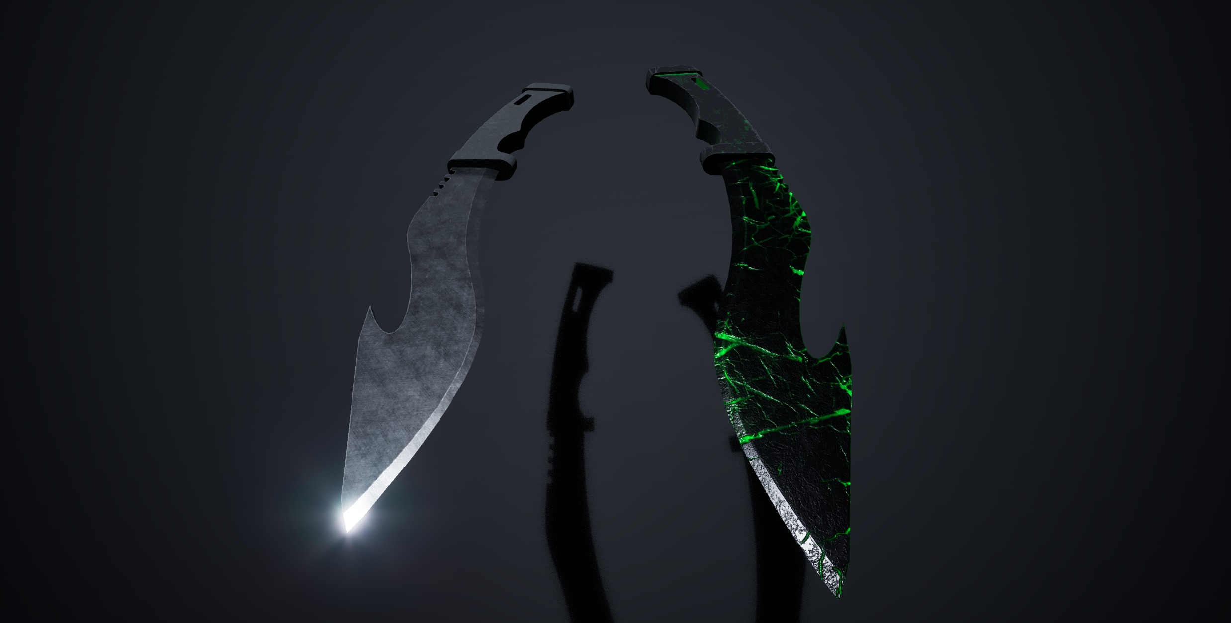 Knife Low-poly 3D model_2