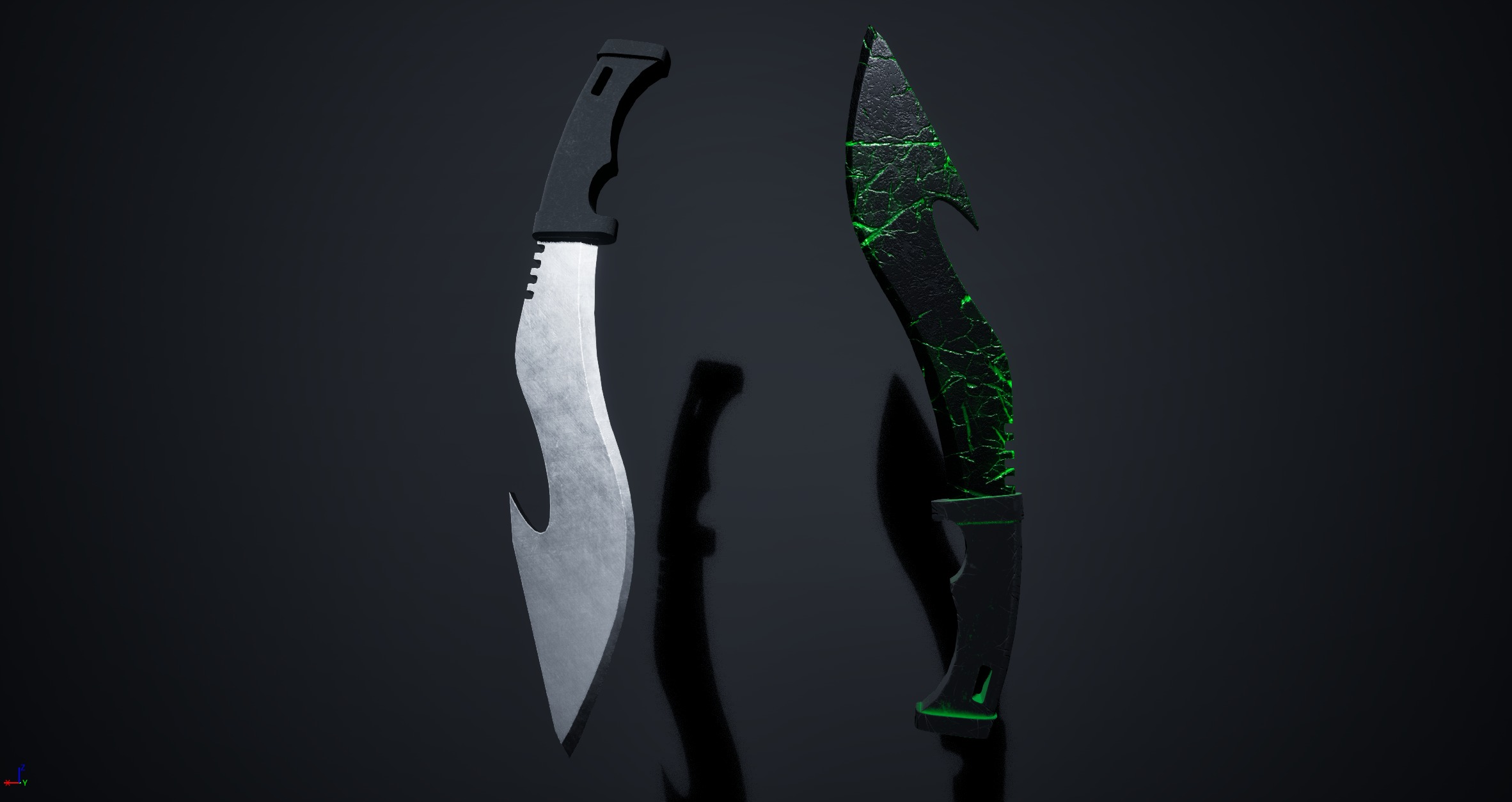Knife Low-poly 3D model_1