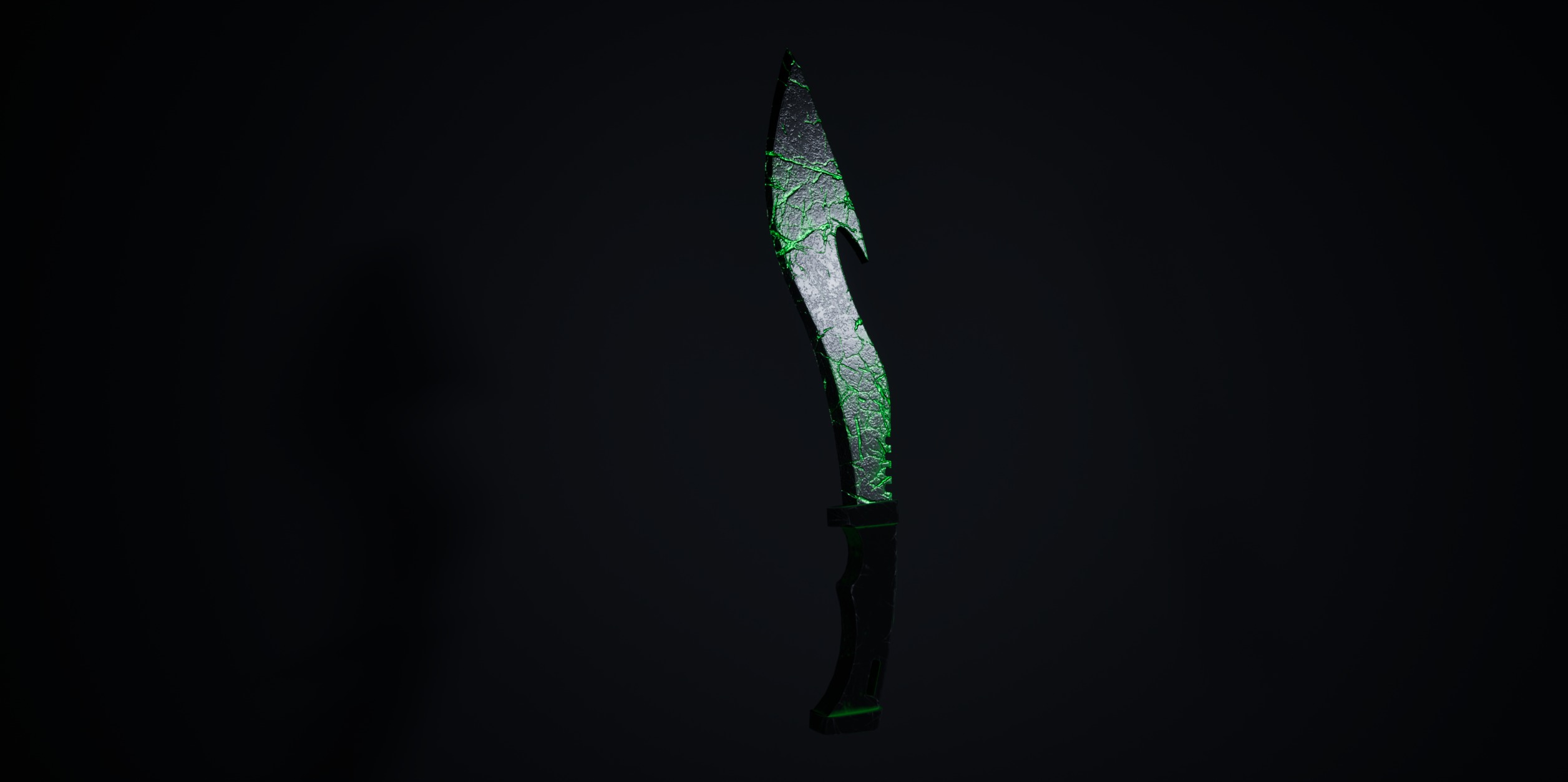Knife Low-poly 3D model_7