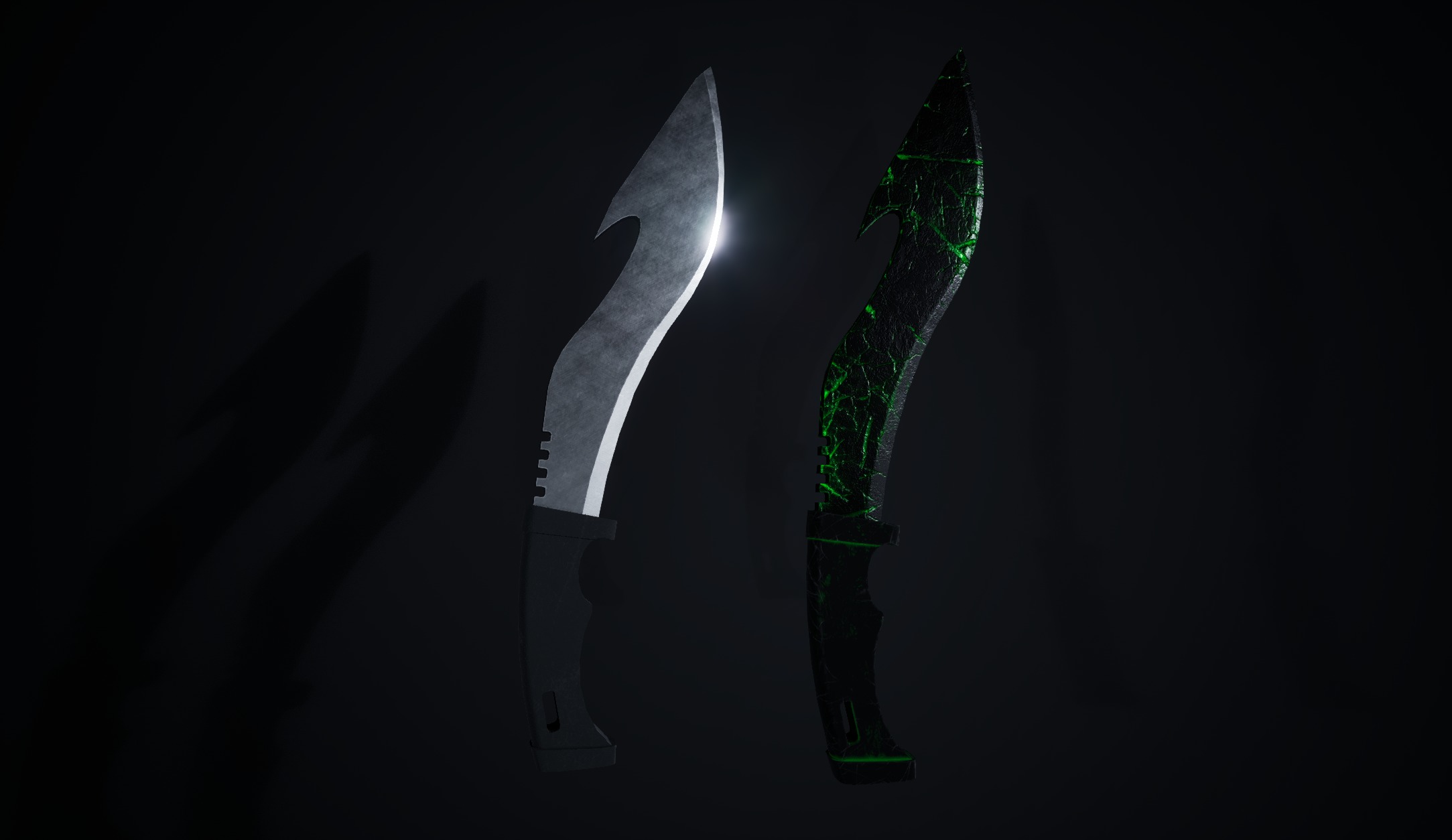 Knife Low-poly 3D model_3