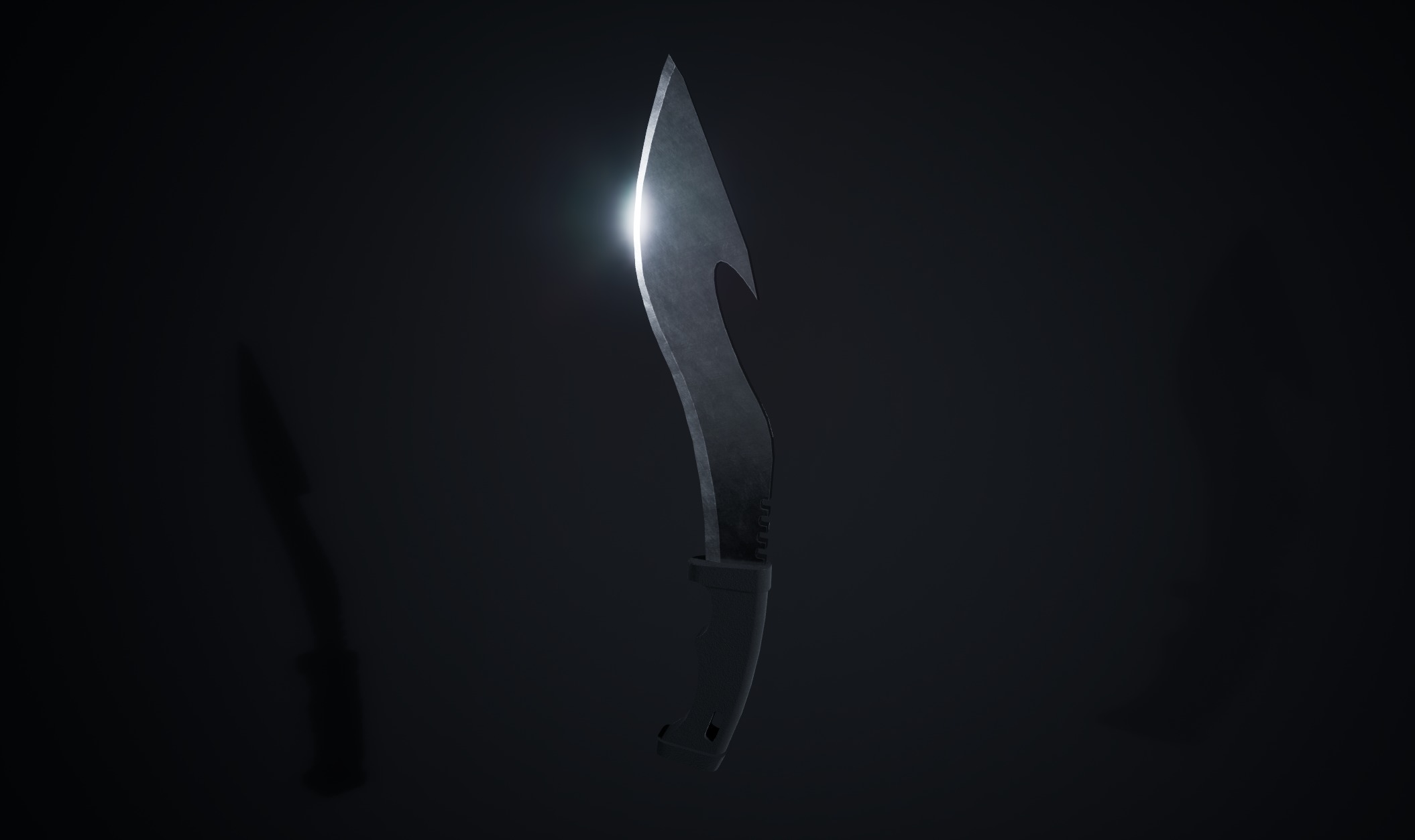 Knife Low-poly 3D model_6