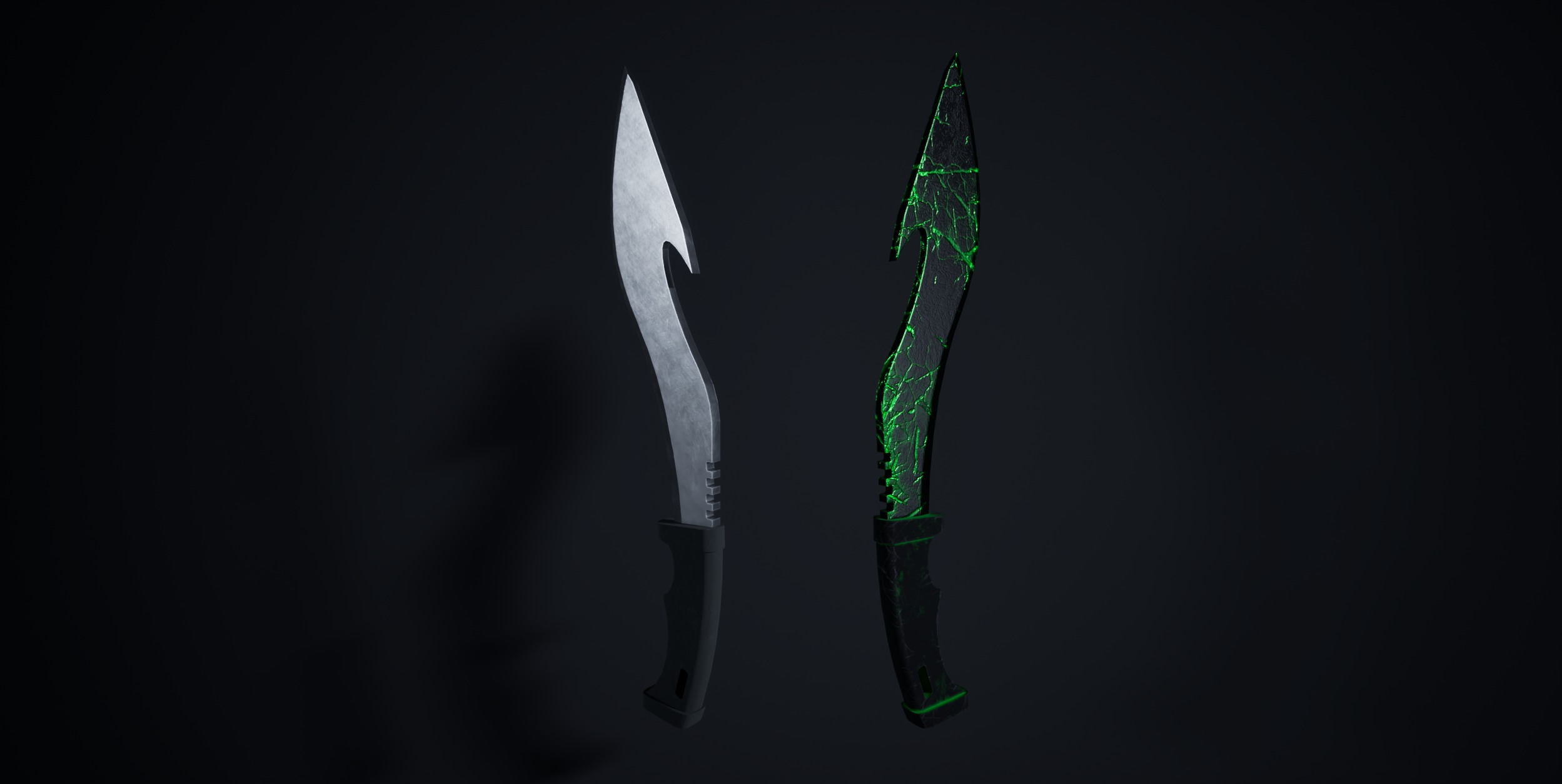 Knife Low-poly 3D model_5