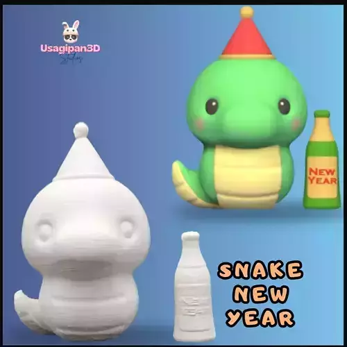 Snake New Year 3D print model