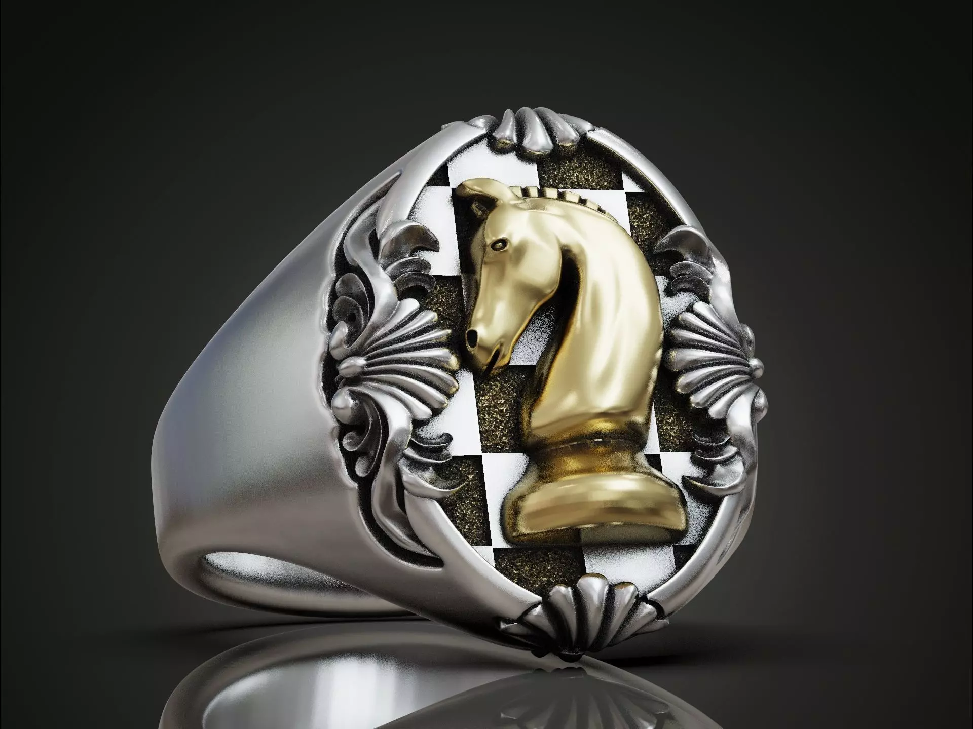 Knight Chess Piece Ring 3D print model