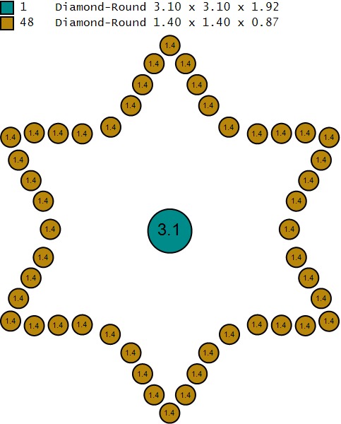 FANCY STAR DESIGN PENDANT 3D PRINTABLE MODEL  3D print model_4