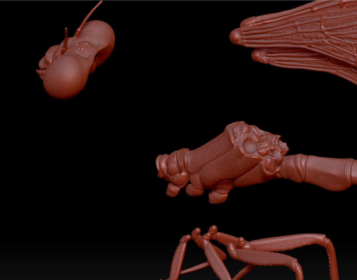 Dragonfly on a lotus flower 3D print model_1