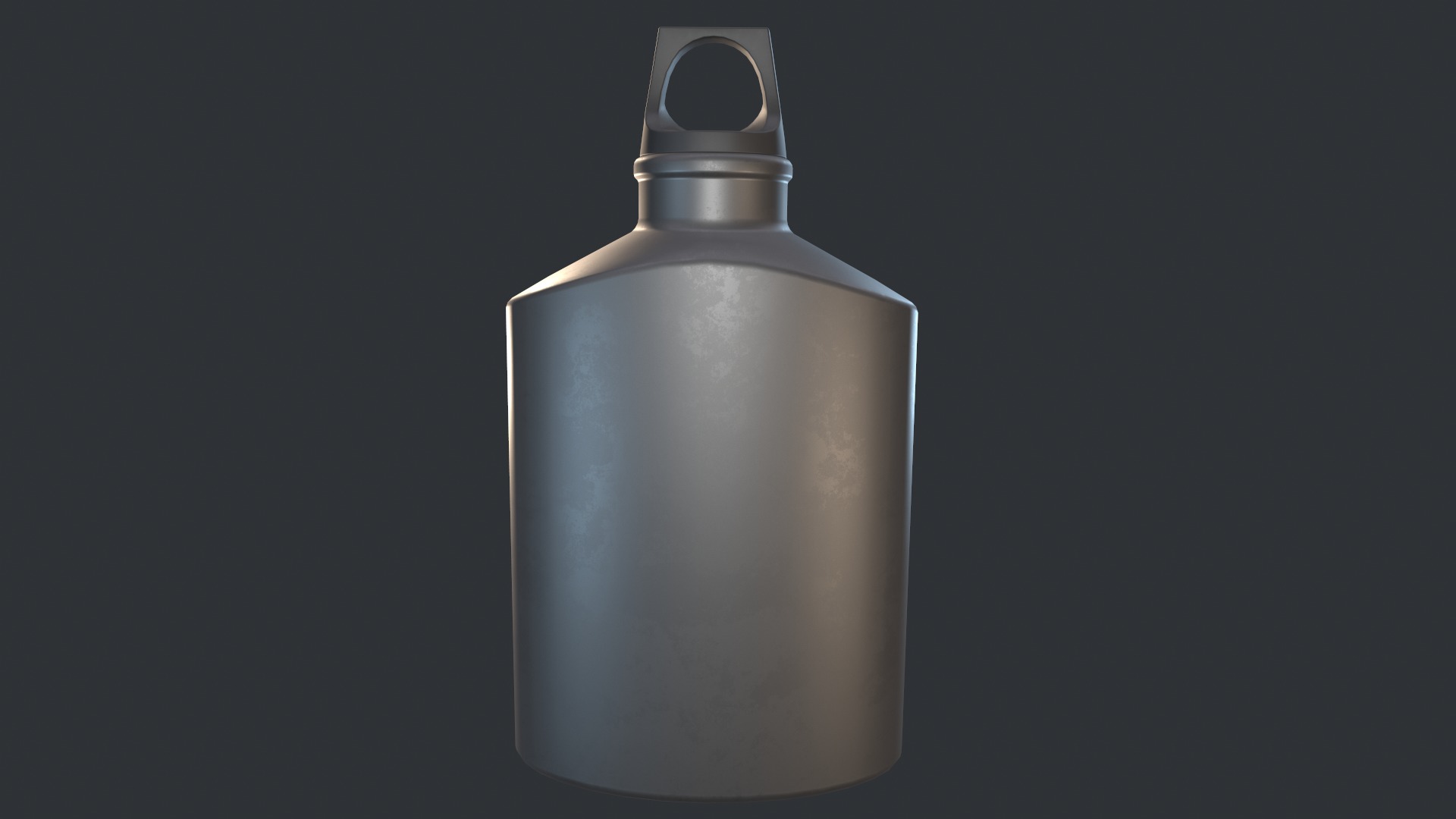 Flask Canister Black Low-poly 3D model_3