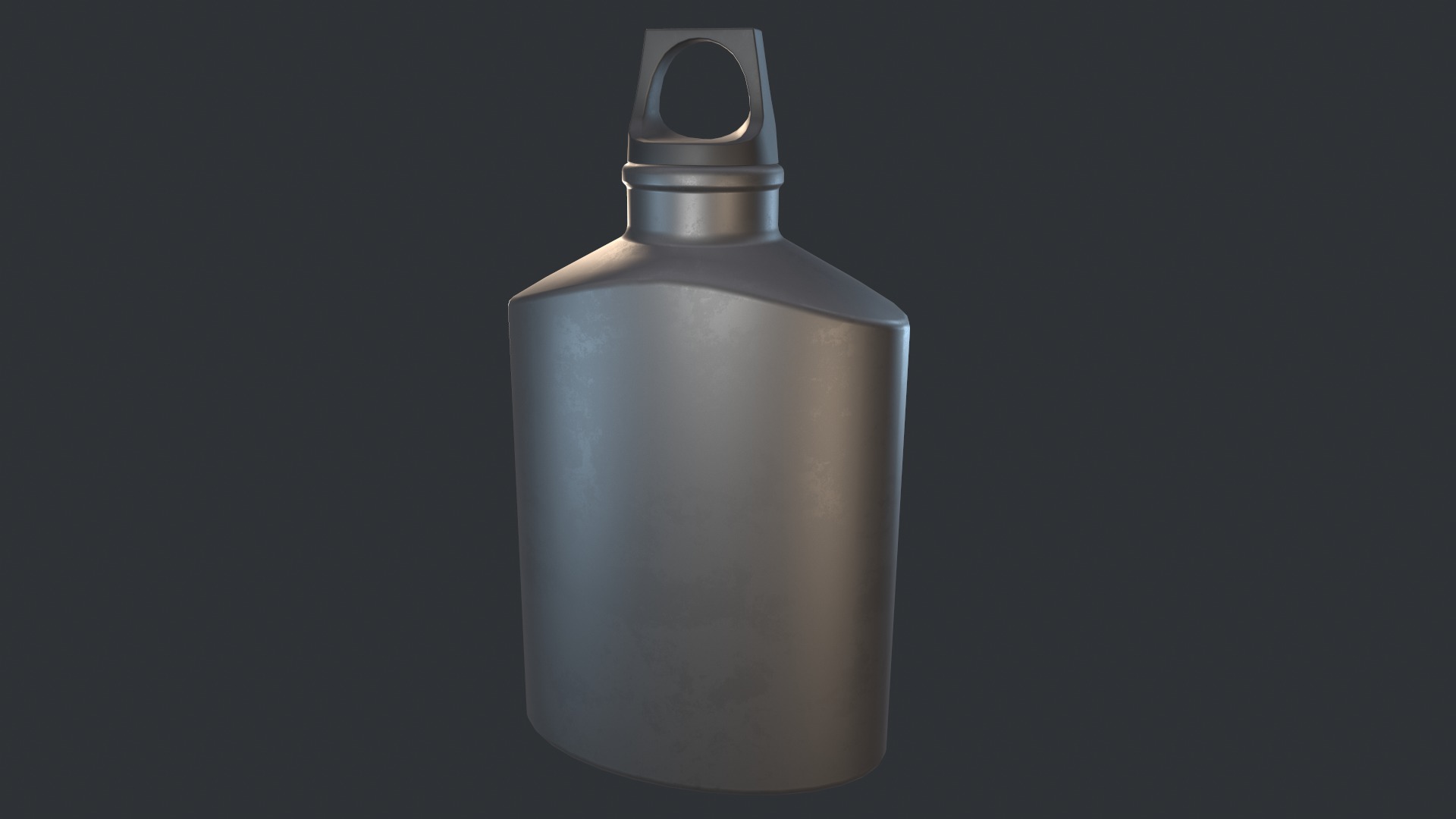 Flask Canister Black Low-poly 3D model_2