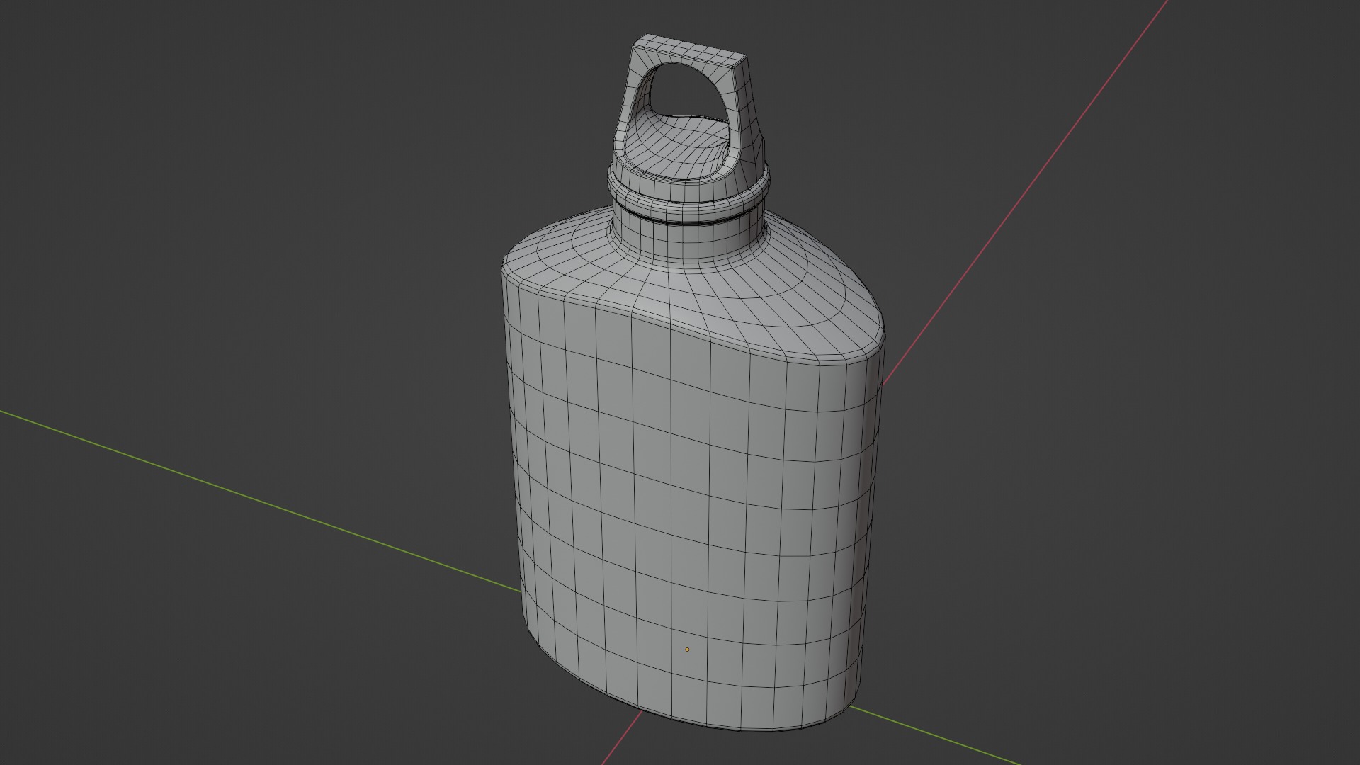 Flask Canister Black Low-poly 3D model_13