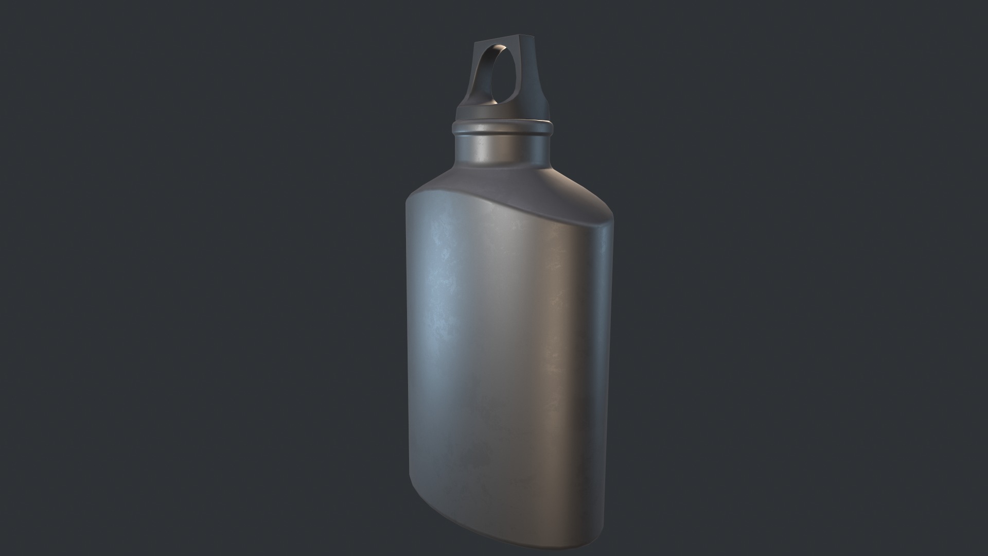 Flask Canister Black Low-poly 3D model_6