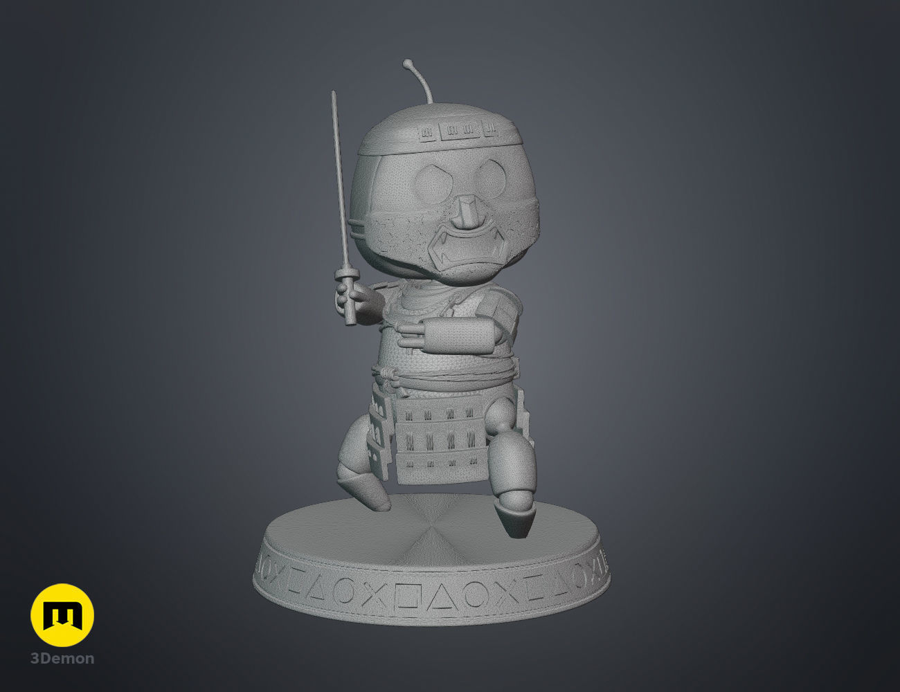 Astro Bot - Jin Sakai Ghost of Tsushima 3D print model_12
