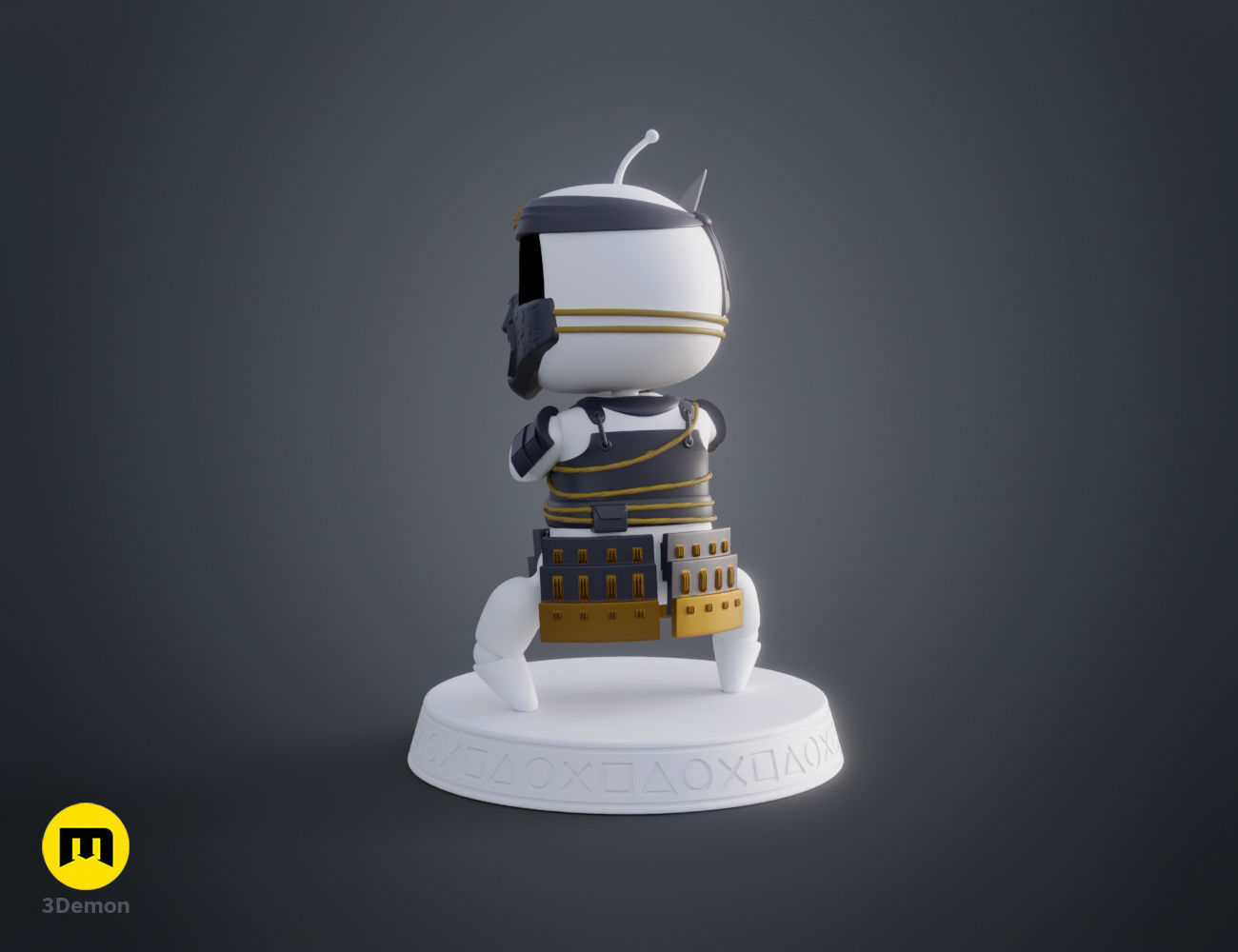 Astro Bot - Jin Sakai Ghost of Tsushima 3D print model_7