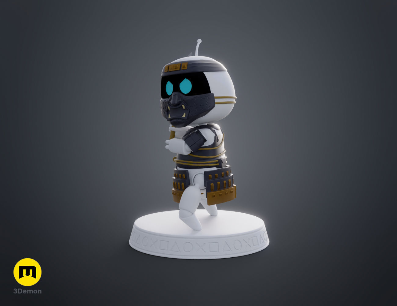 Astro Bot - Jin Sakai Ghost of Tsushima 3D print model_5