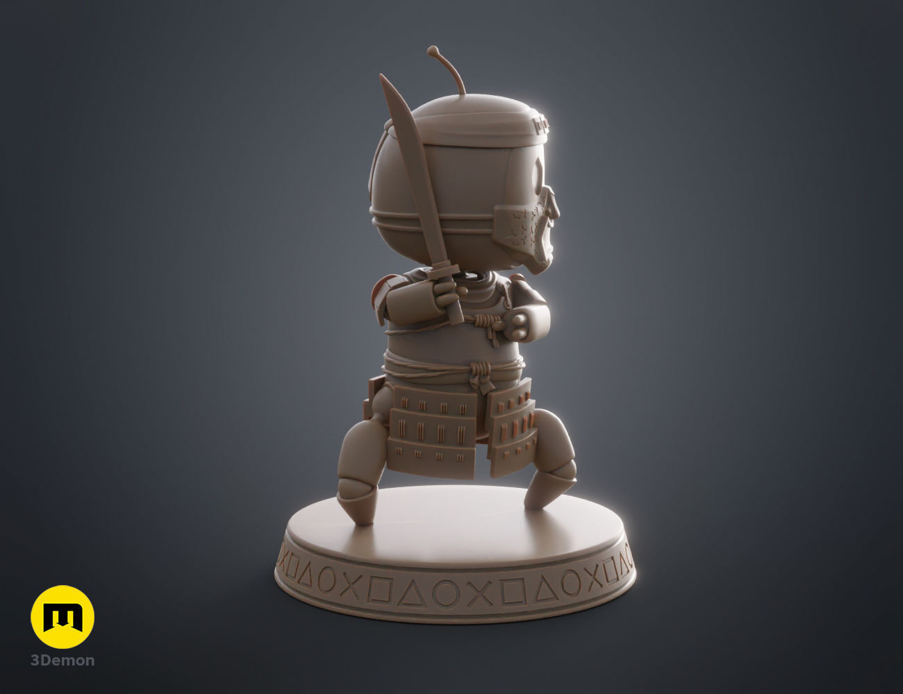 Astro Bot - Jin Sakai Ghost of Tsushima 3D print model_9