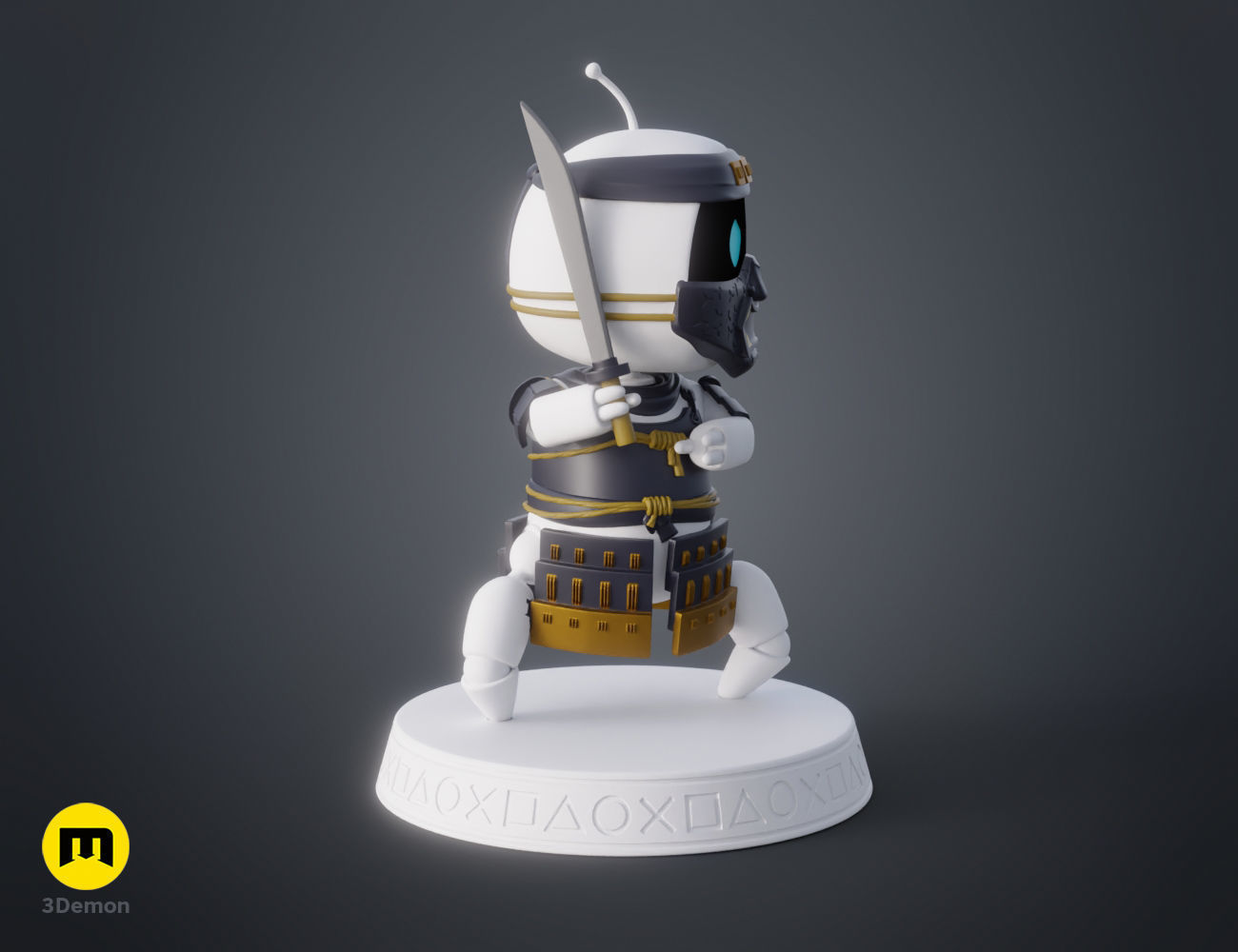 Astro Bot - Jin Sakai Ghost of Tsushima 3D print model_6