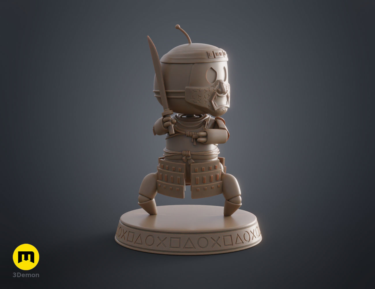 Astro Bot - Jin Sakai Ghost of Tsushima 3D print model_8
