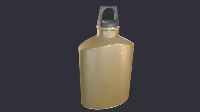 Flask Canister Brown Scraped