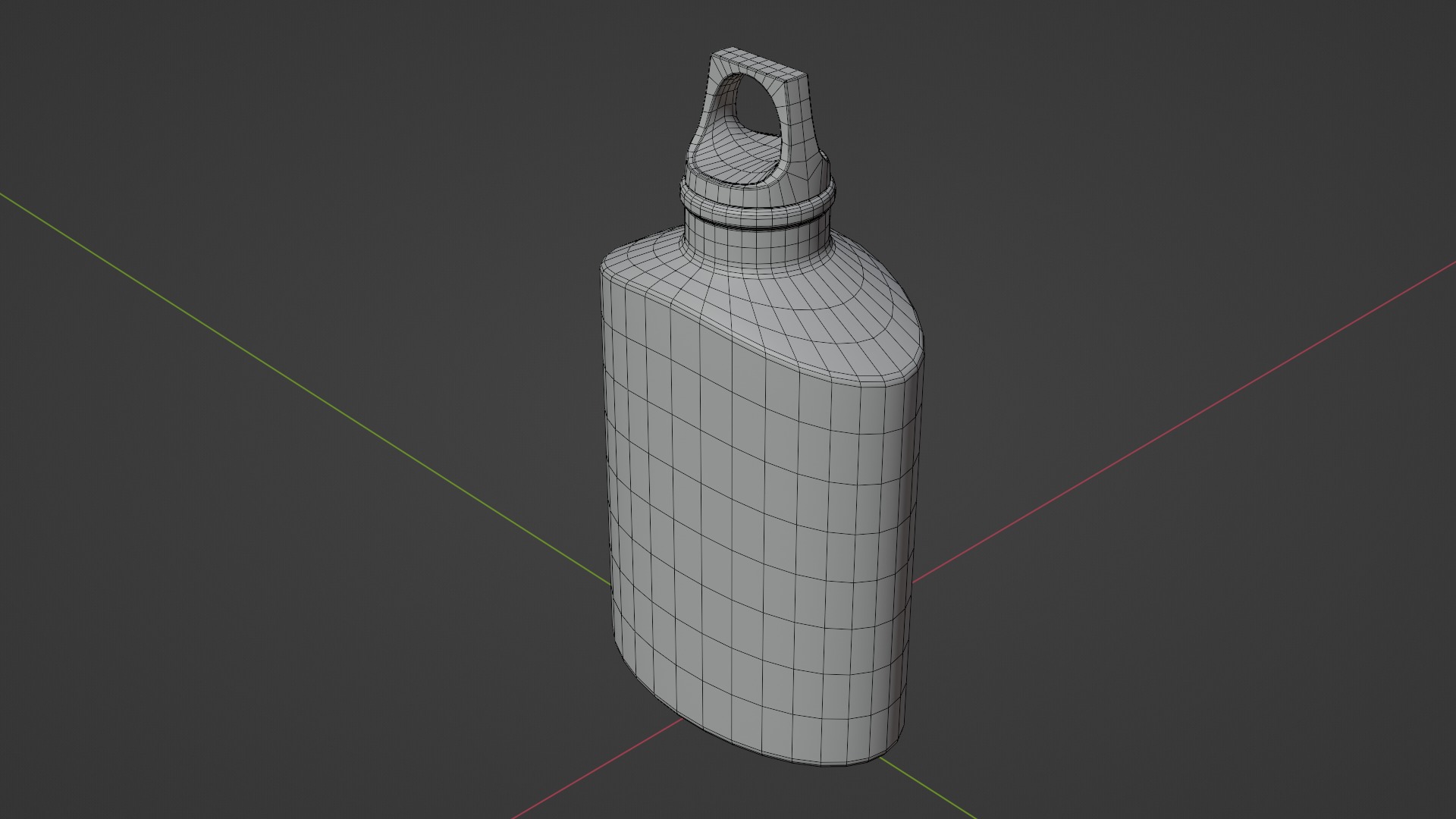 Flask Canister Green Scraped Low-poly 3D model_11