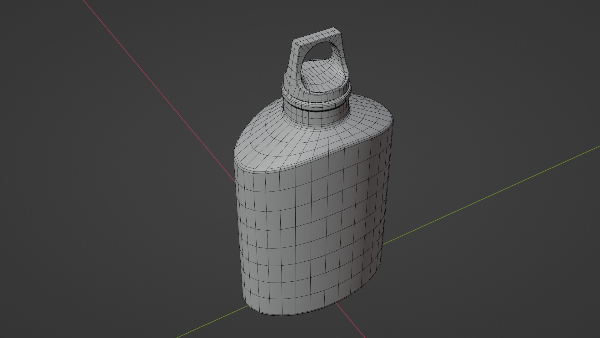 Flask Canister Green Scraped Low-poly 3D model_14