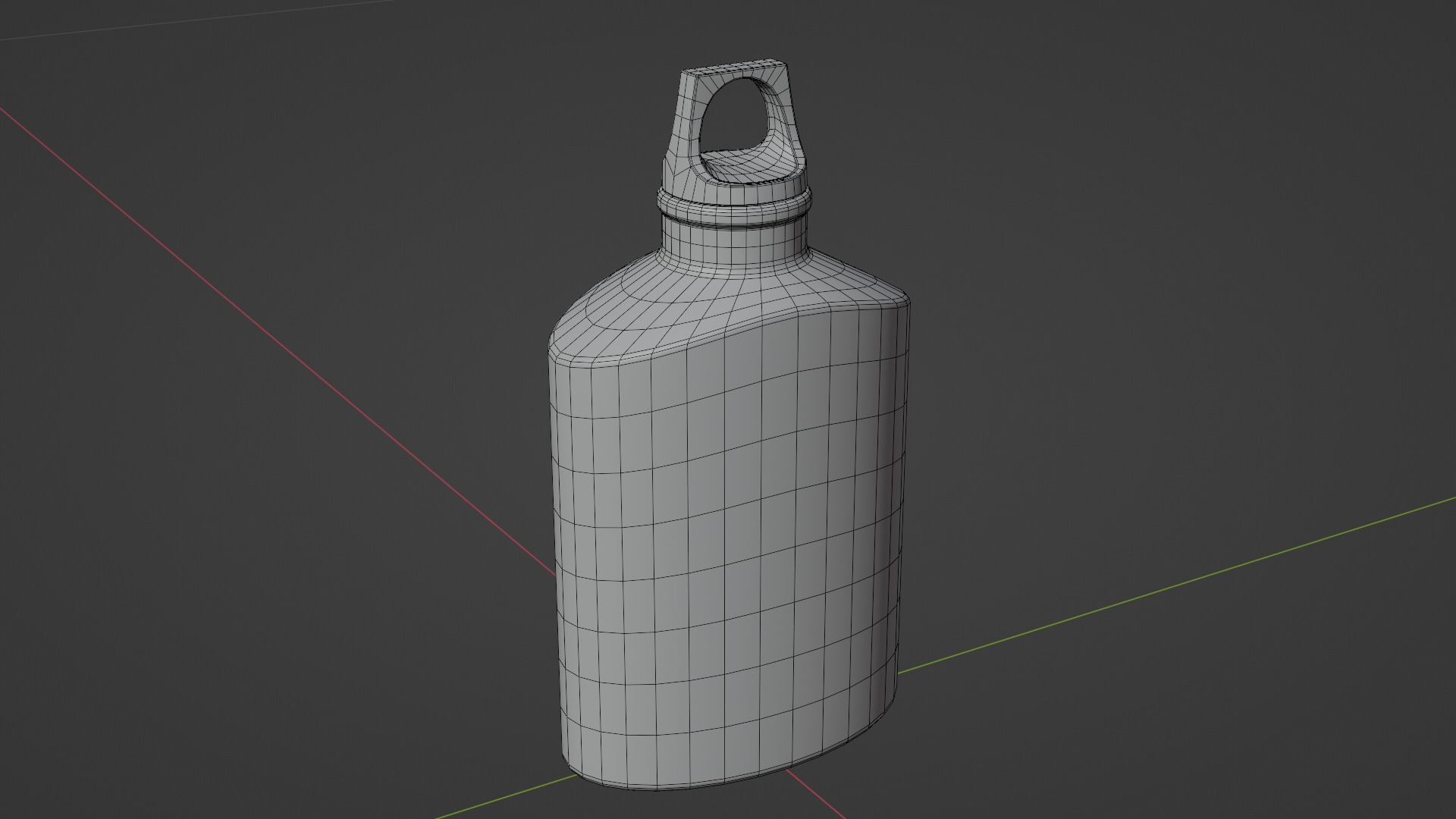 Flask Canister Green Scraped Low-poly 3D model_10